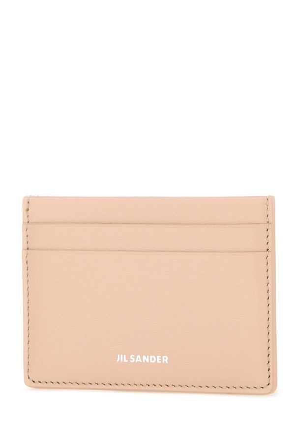 Jil Sander Woman Pastel Pink Leather Card Holder - 2