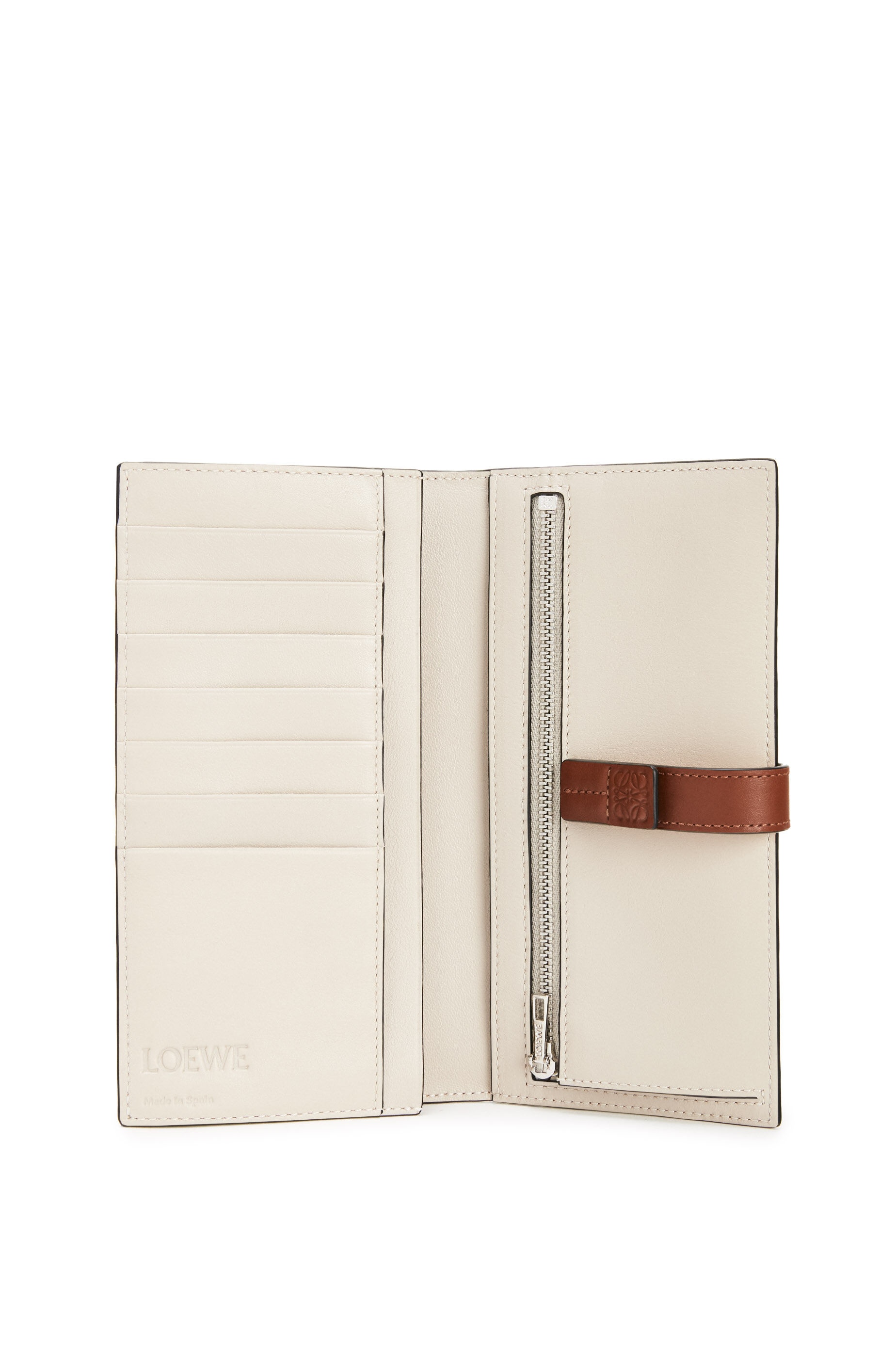 Large vertical wallet in soft grained calfskin - 3