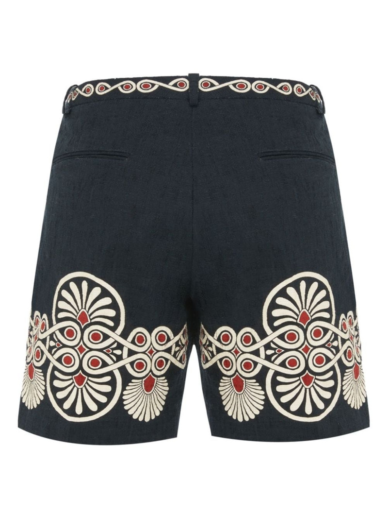 Medallion-print cotton shorts 5
