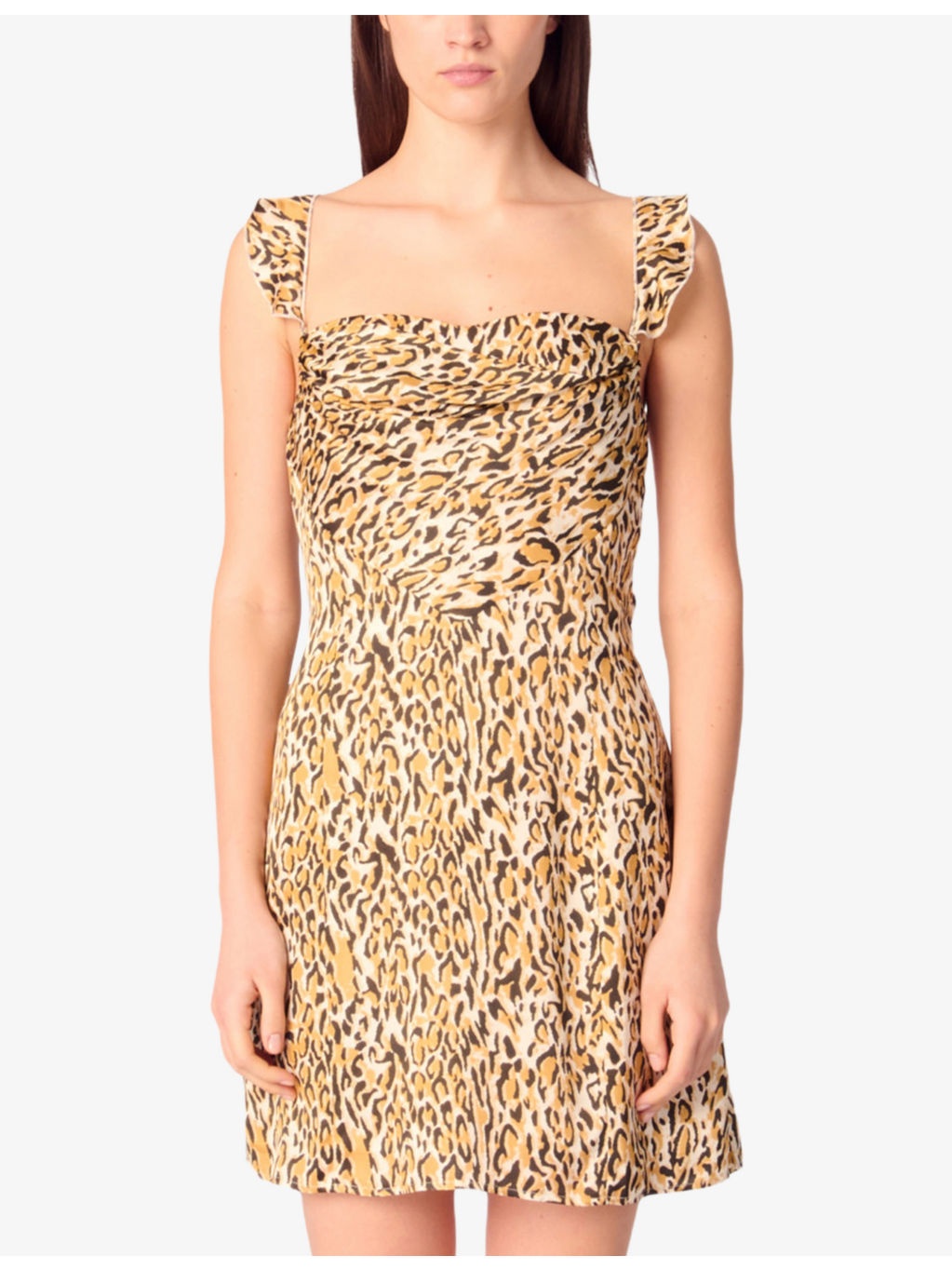 Leopard-Print Sleeveless Woven Mini Dress - 3