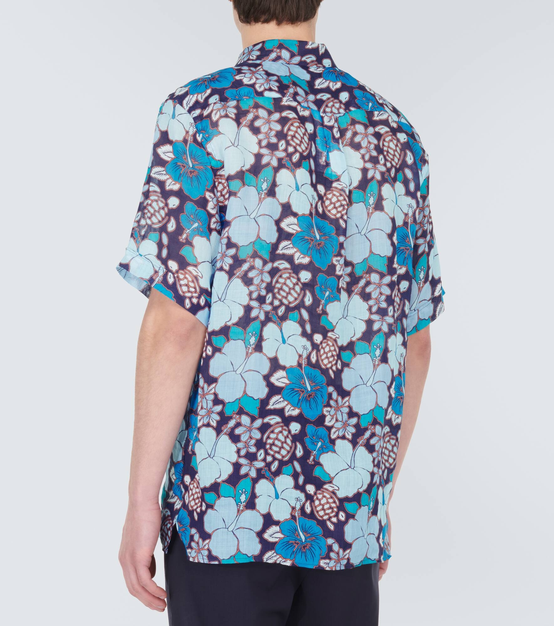 Charli floral ramie bowling shirt - 4