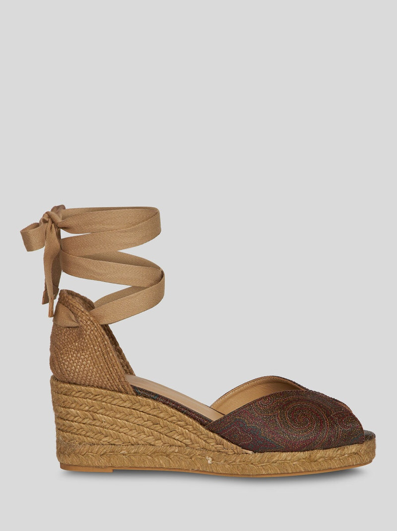 PAISLEY WEDGE ESPADRILLES WITH PEEP TOE 1
