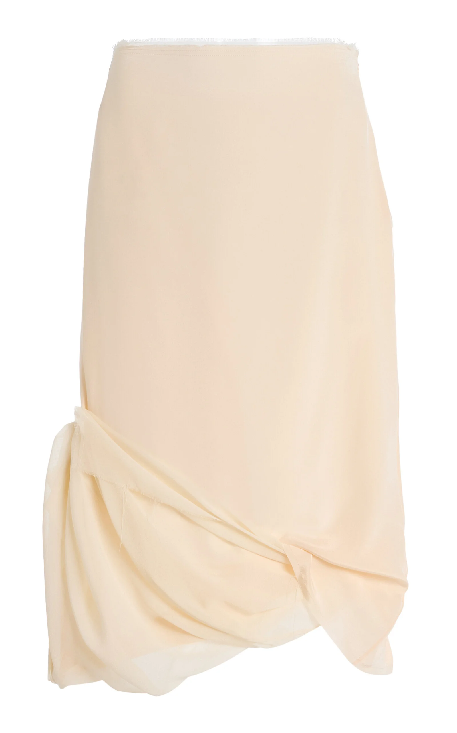 Exclusive Draped Silk Maxi Skirt light pink - 1