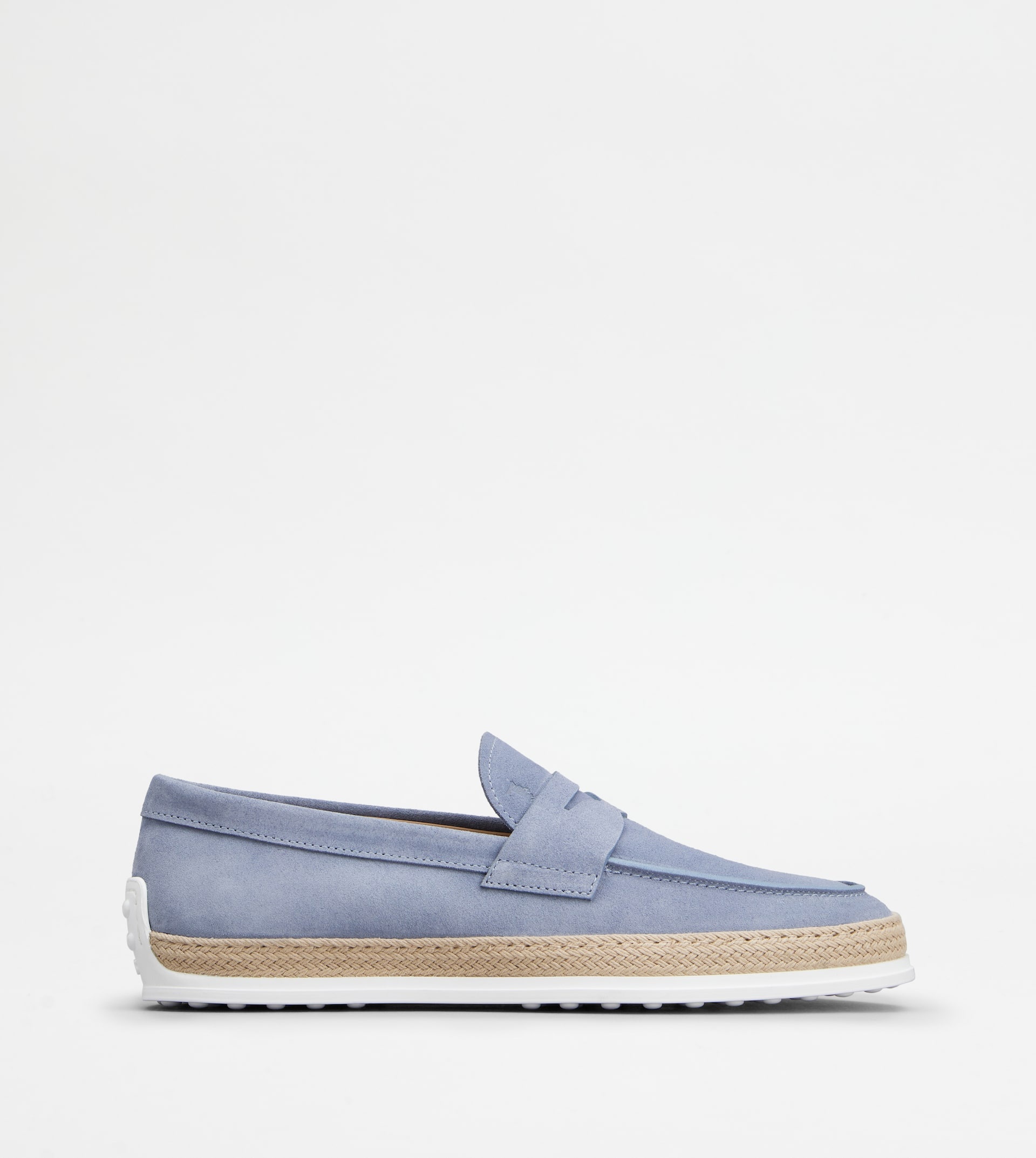 LOAFERS IN SUEDE - LIGHT BLUE - 1