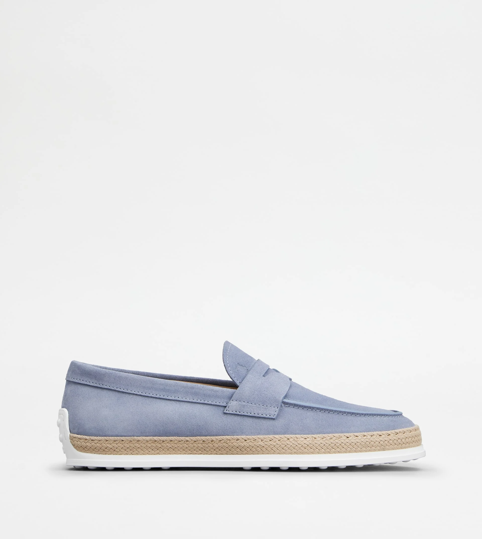 LOAFERS IN SUEDE - LIGHT BLUE - 1