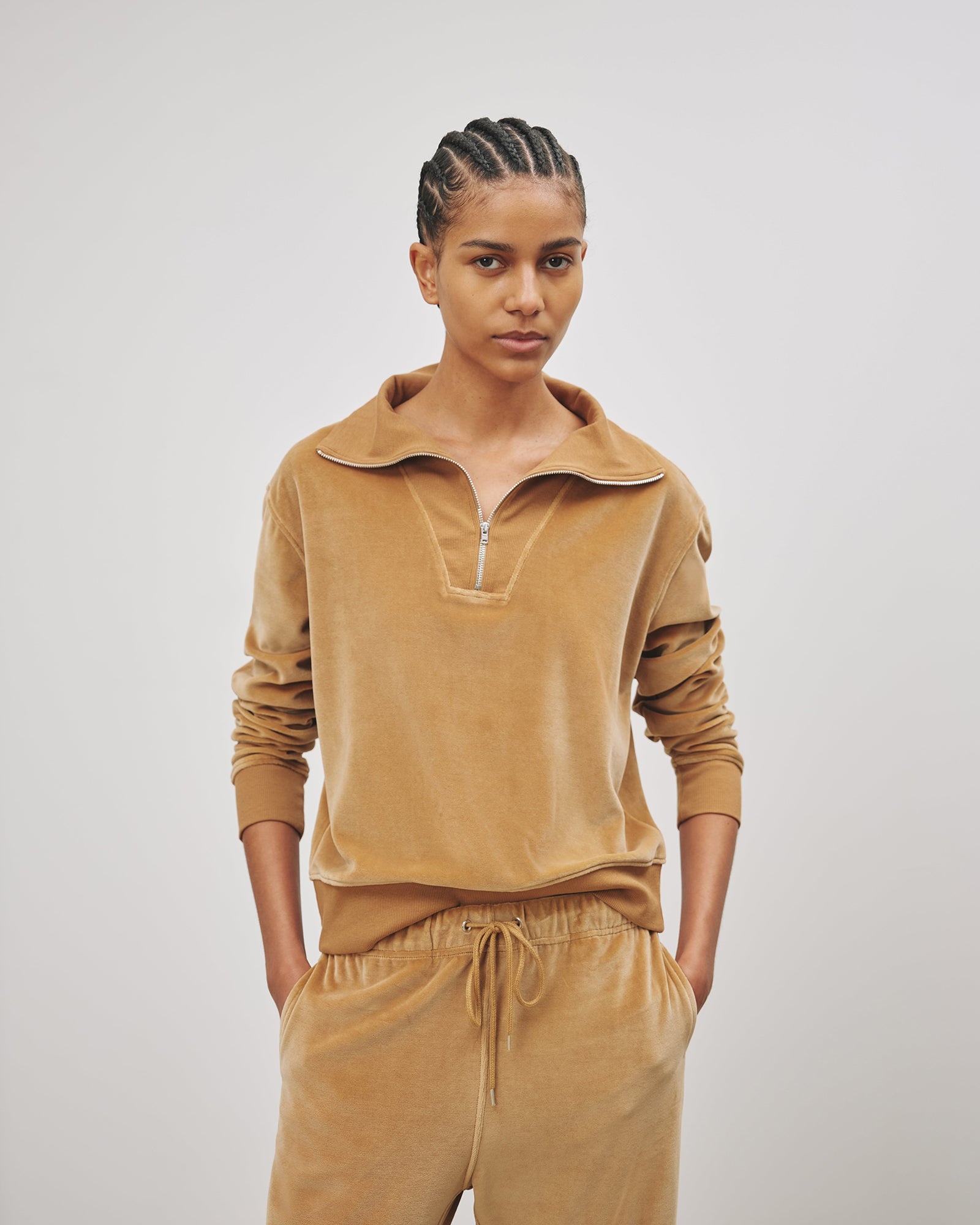 BENTLEY VELOUR QUARTER ZIP SWEATSHIRT - 2