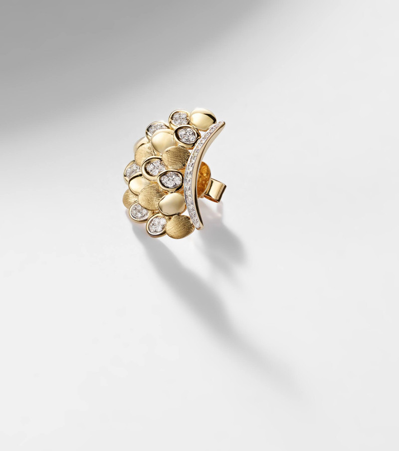 Blossom 14kt gold single earring with diamonds 5