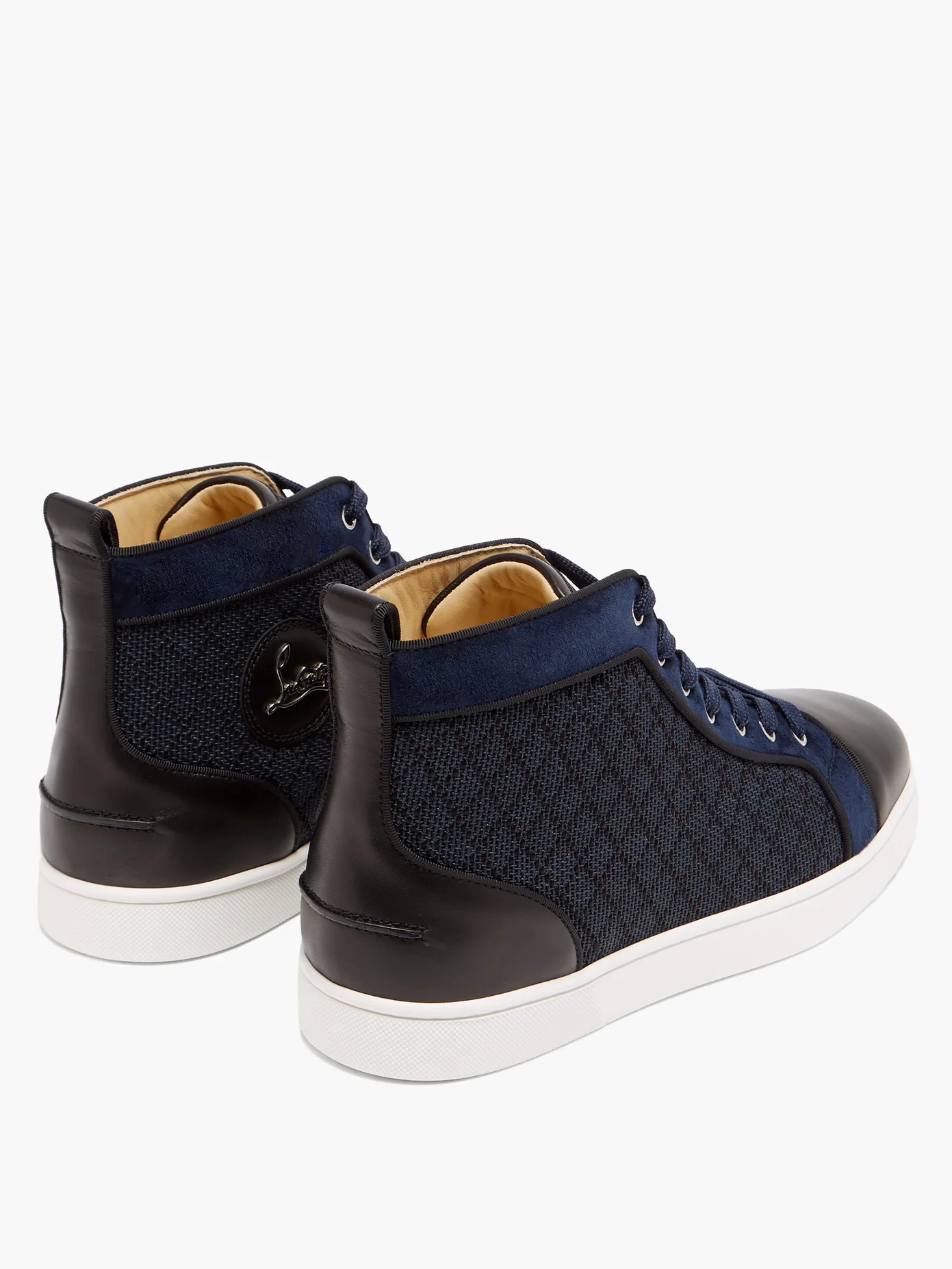 Louis Orlato leather-trimmed high-top trainers - 4