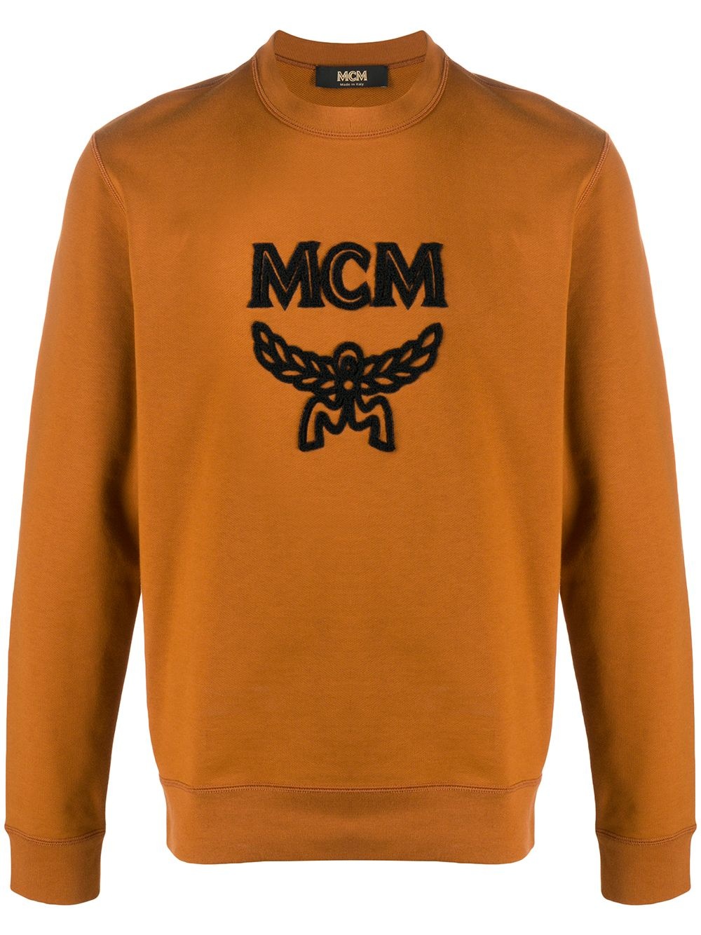 logo flocked sweatshirt - 1