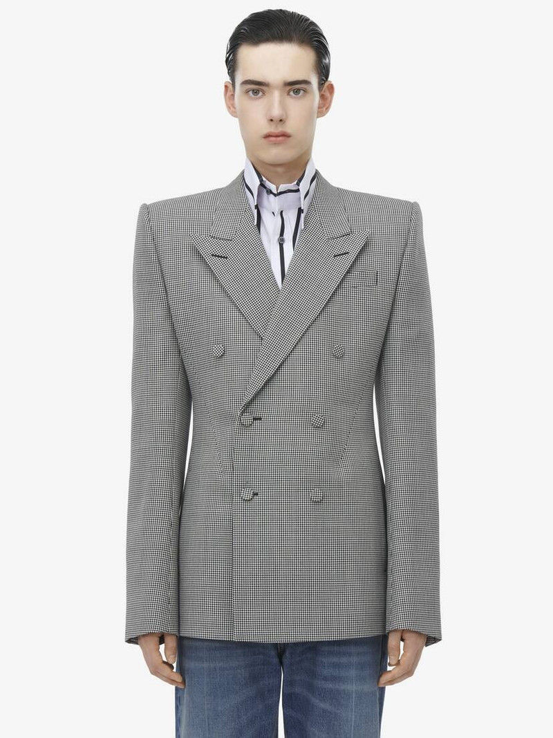Alexander McQueen Houndstooth Double-breasted Jacket outlook