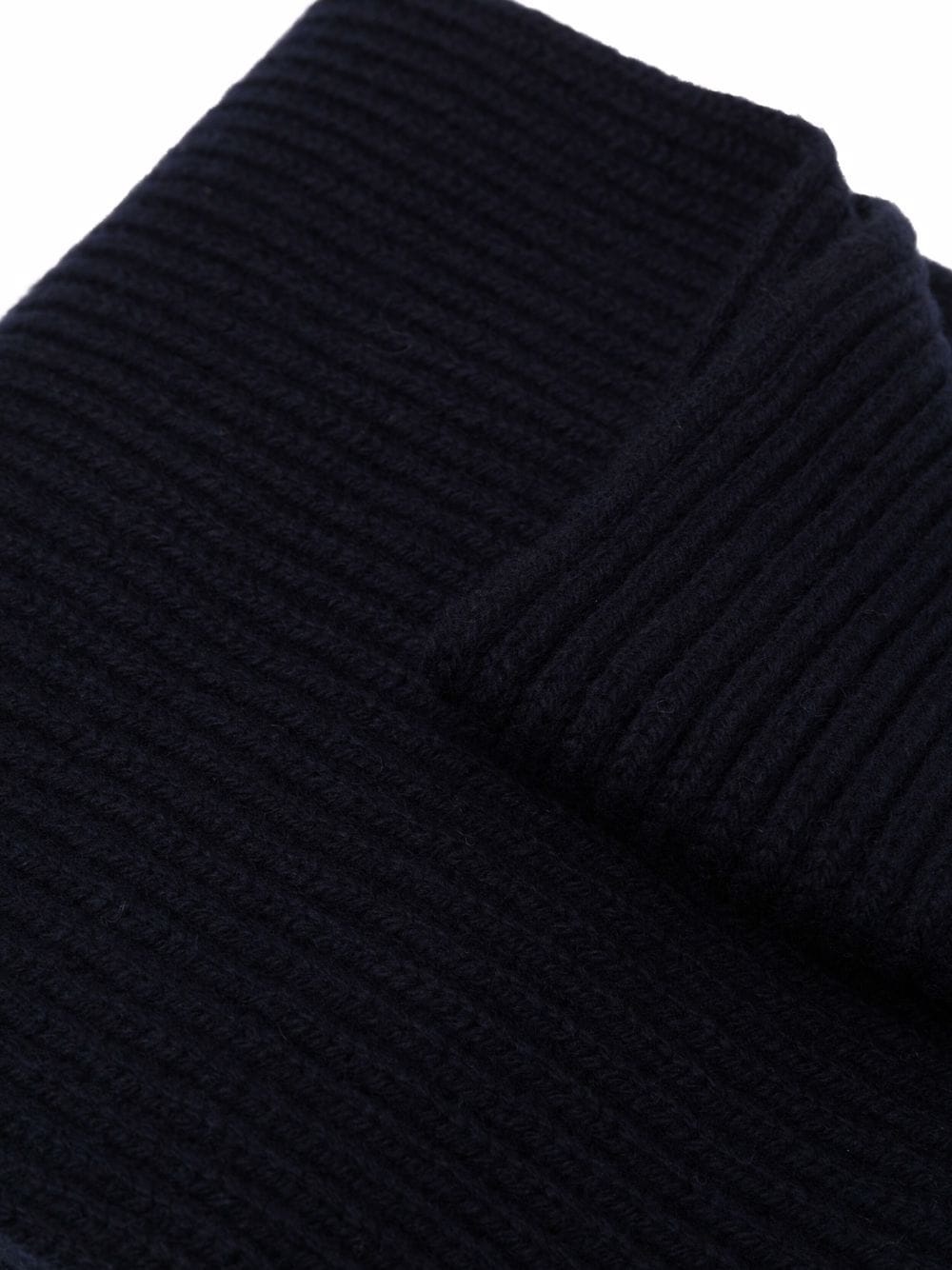 logo-patch ribbed-knit scarf - 3