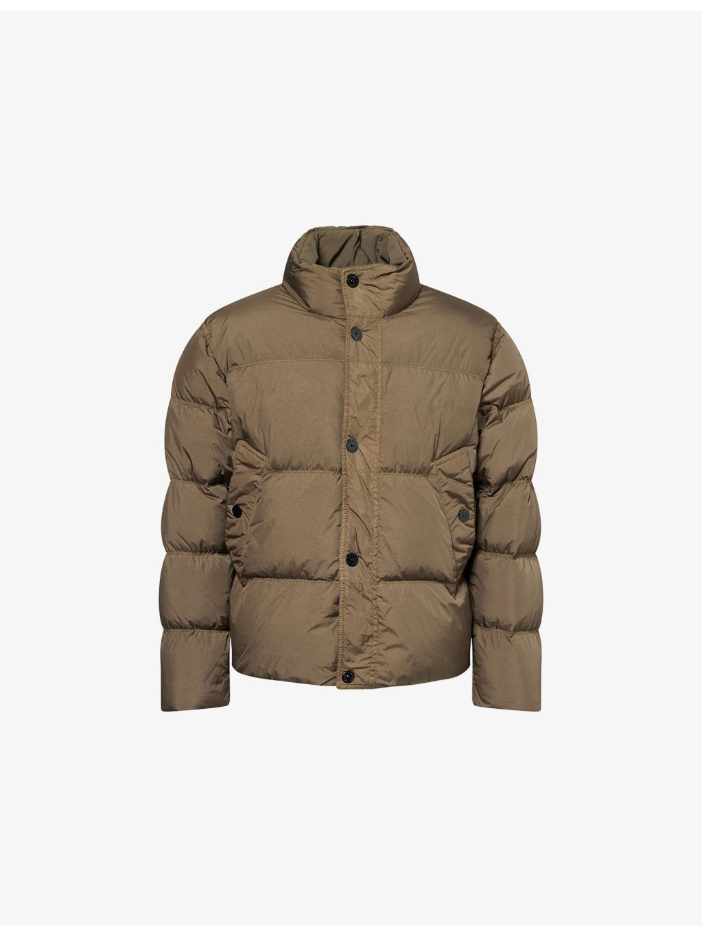 Logo-Patch Crinkle Padded Shell Jacket - 1
