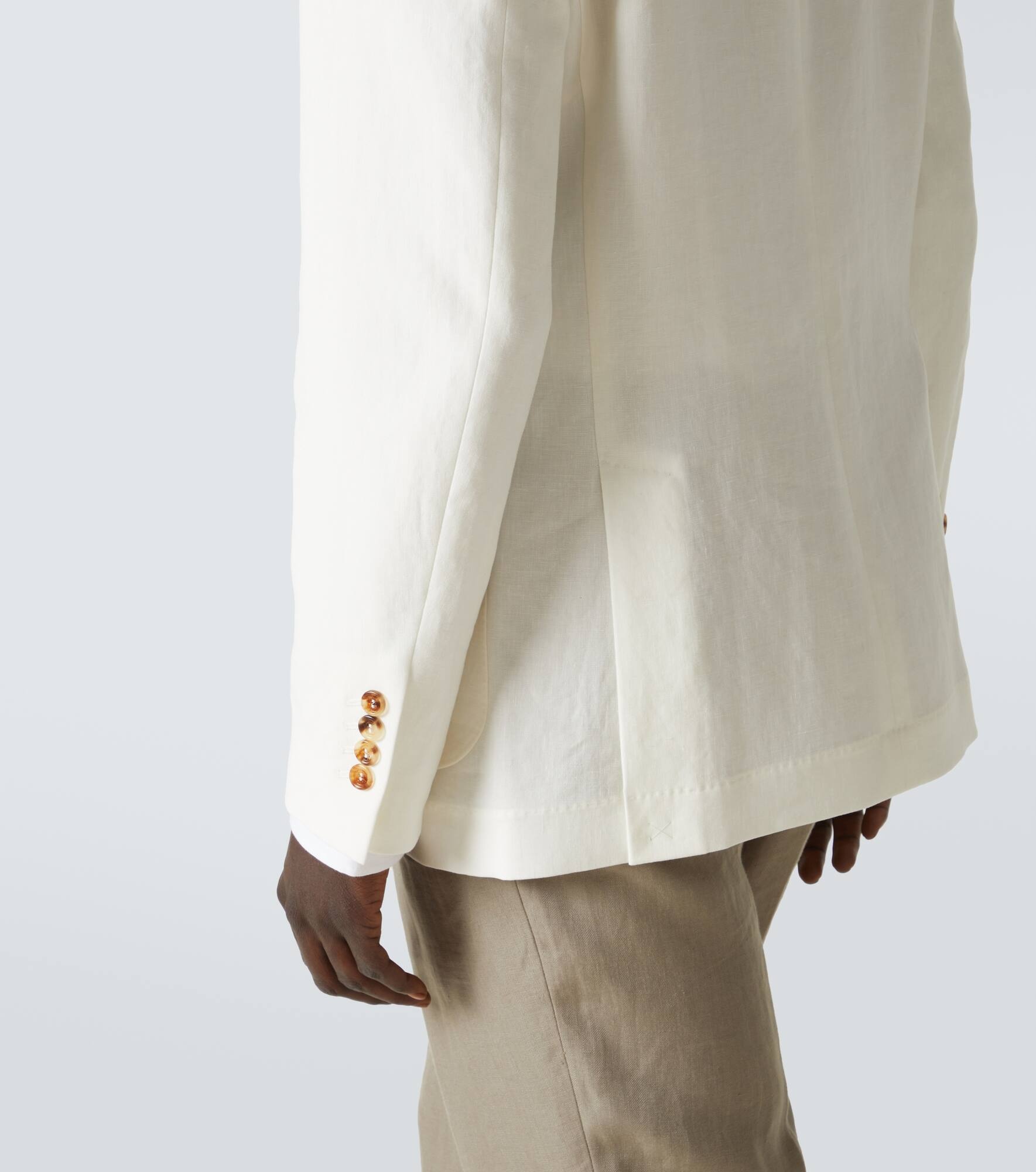 Single-breasted linen blazer - 6