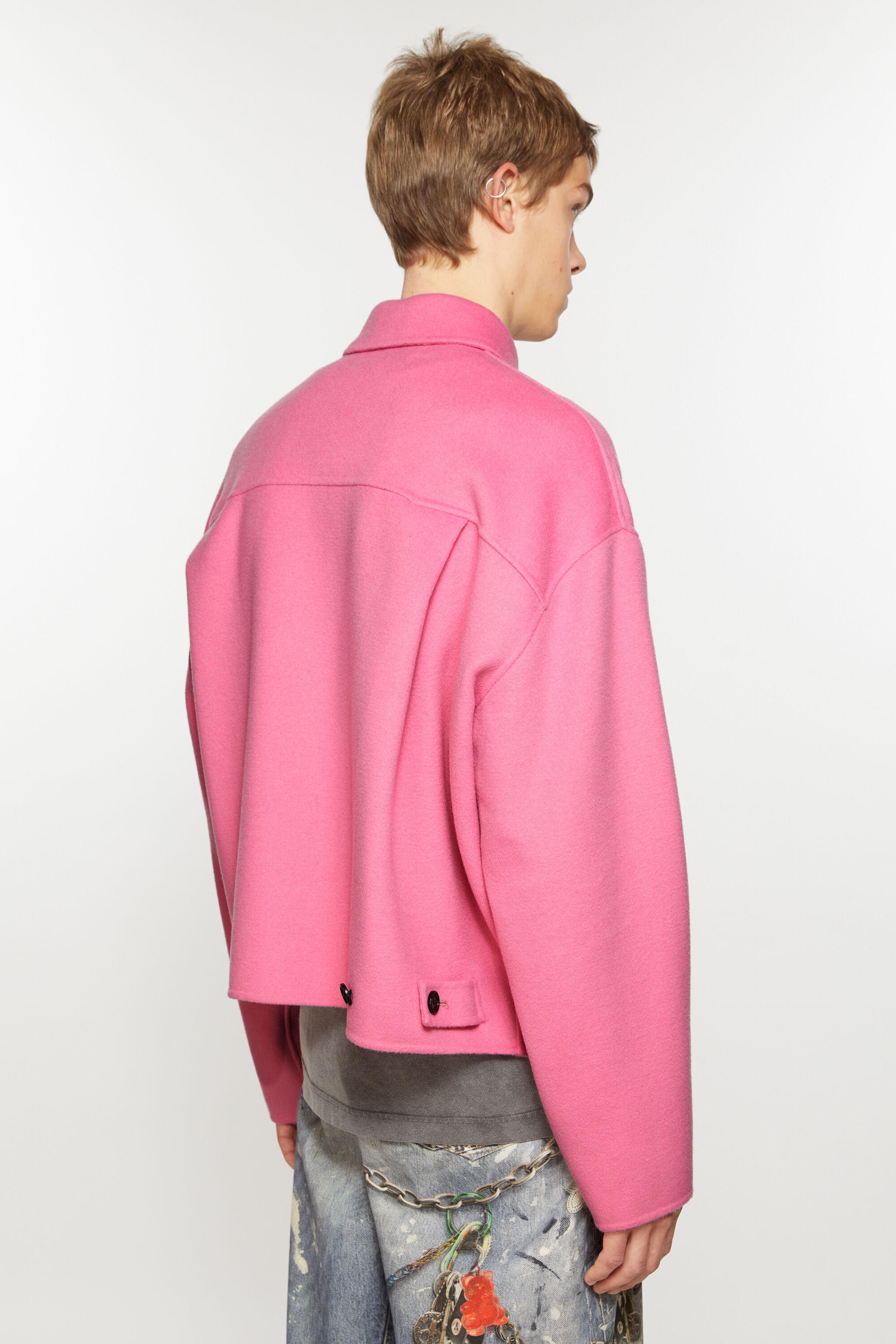 Wool zipper jacket - Bubble Pink - 4