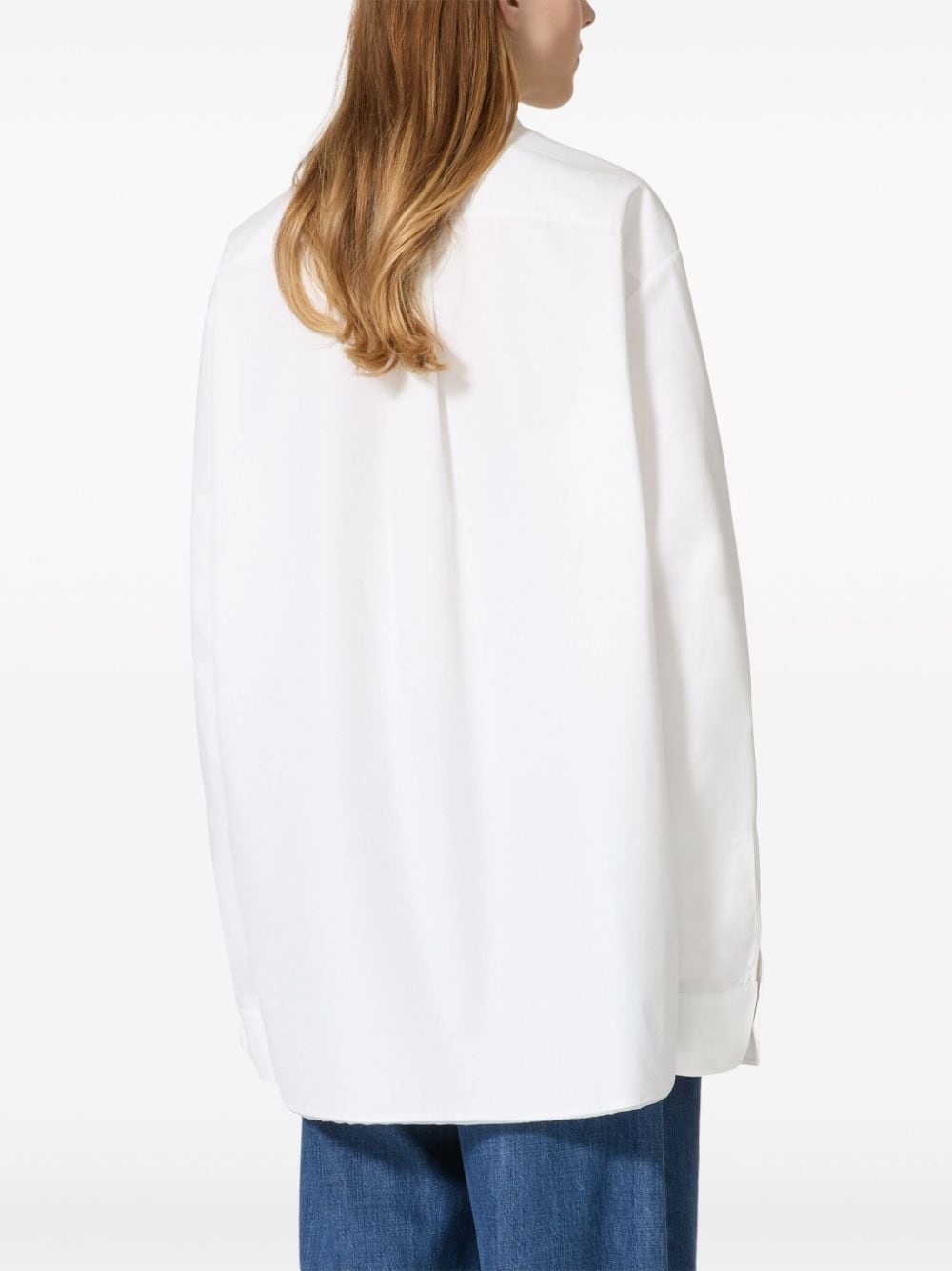 crystal-embellished silk shirt - 4