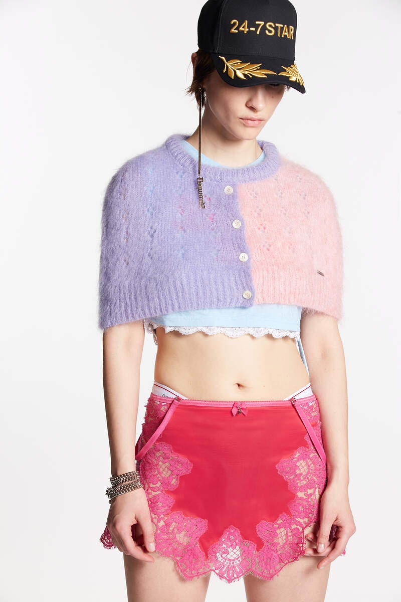 MOHAIR MINI CAPE KNIT - 1