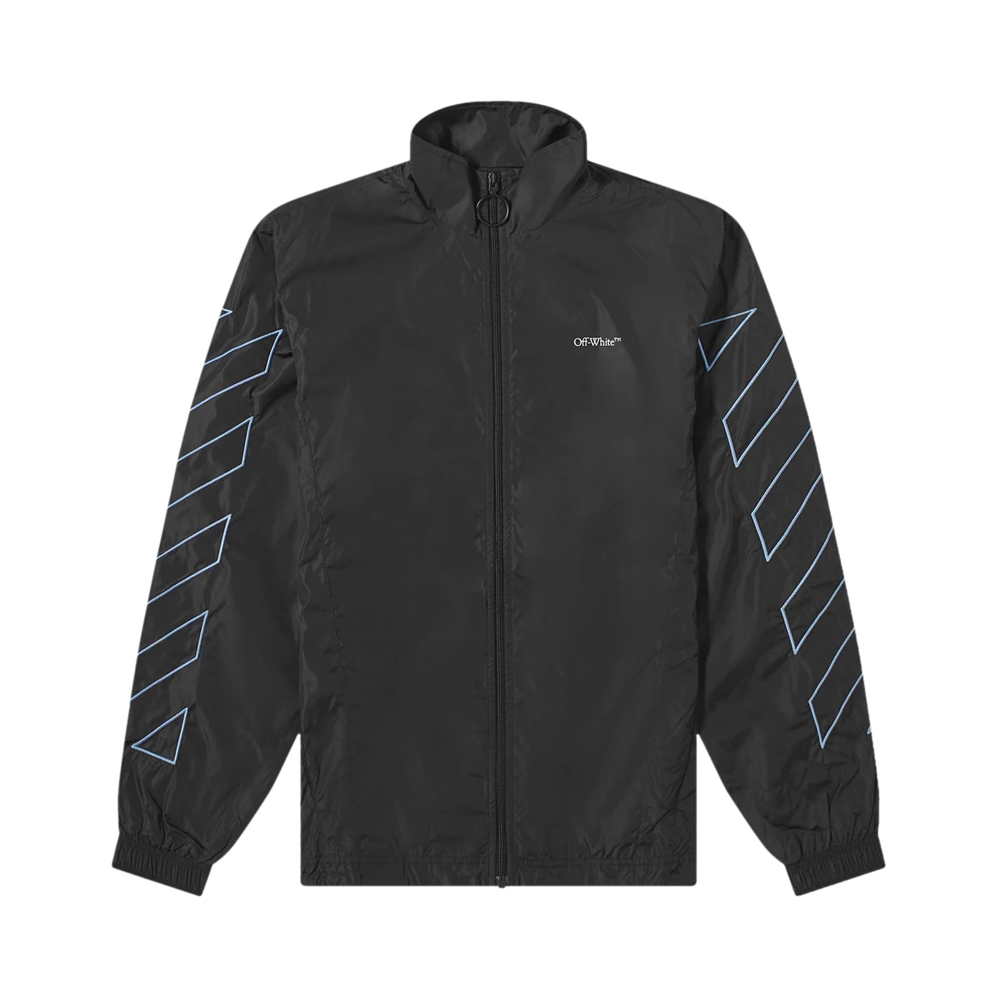Off-White Diag Nylon Jacket 'Black/Light Blue' - 1