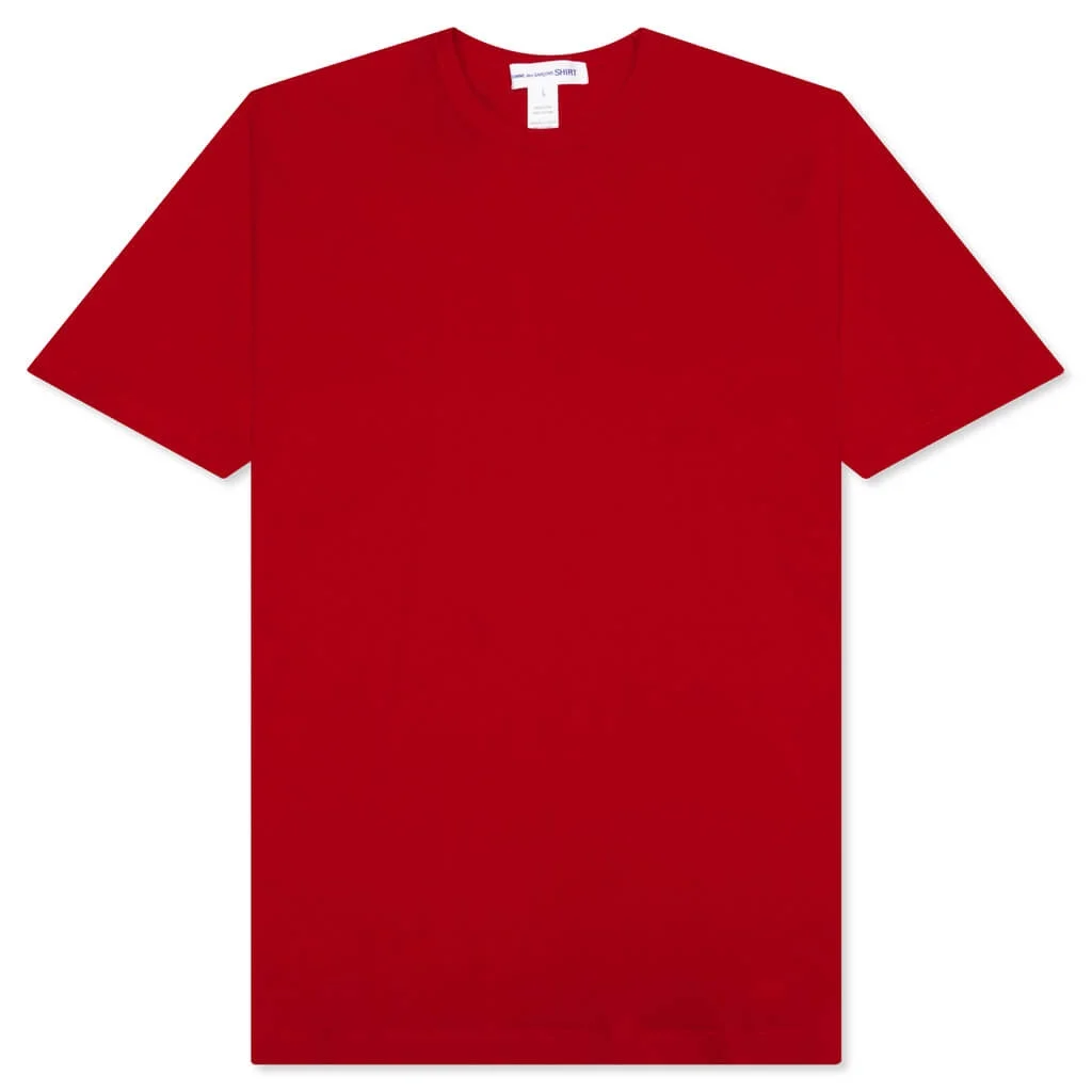 BACK LOGO S/S TEE - RED - 1