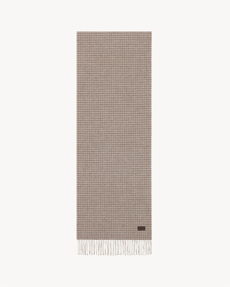 SCARF IN PUPPYTOOTH CASHMERE JACQUARD 1