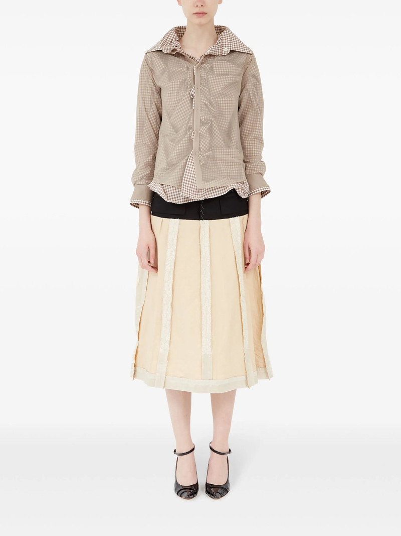 Maison Margiela DOUBLE LAYER LONG SLEEVE SHIRT - CAMEL/TAN/WHITE outlook