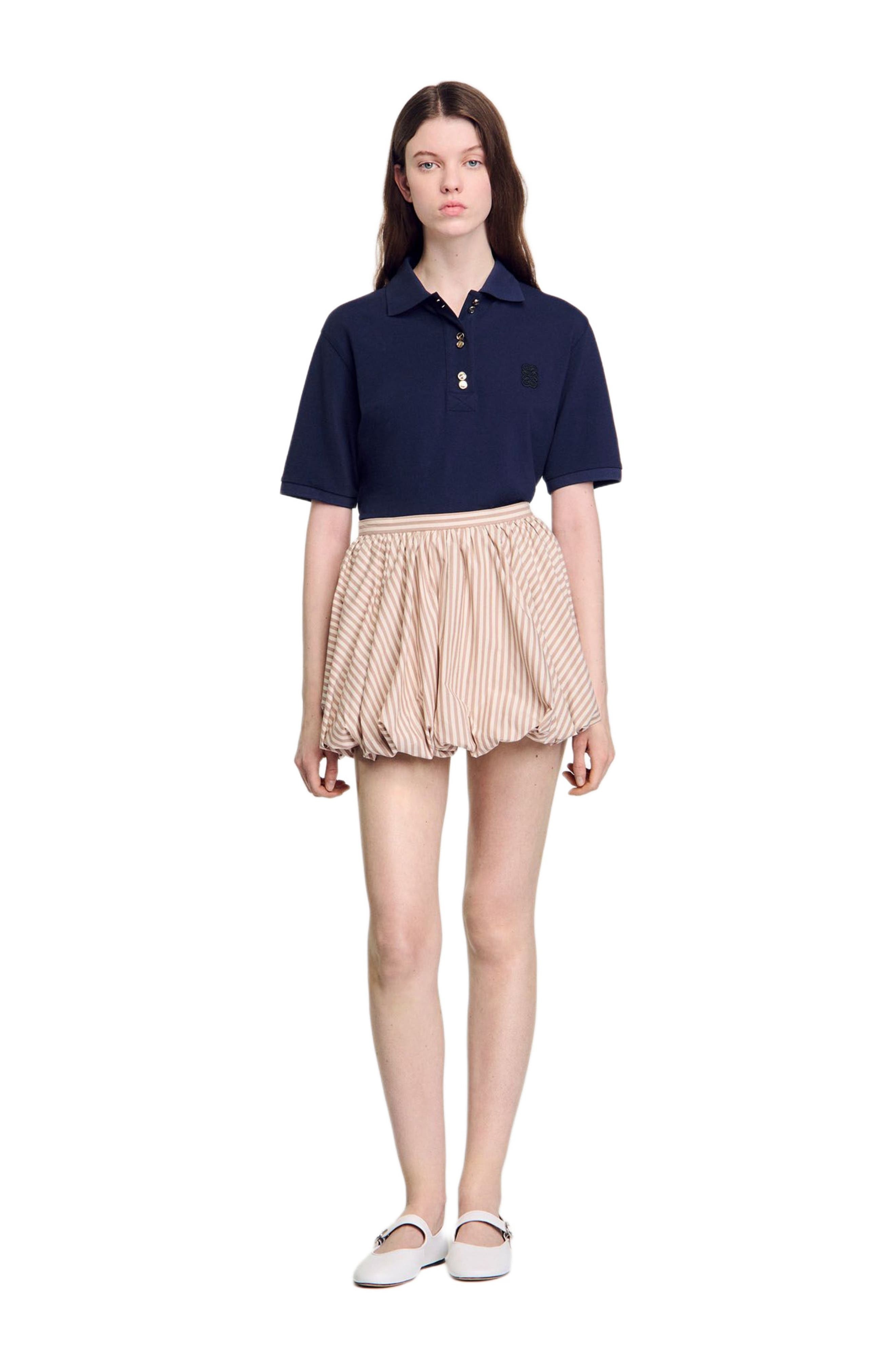 SANDRO Striped bubble skirt in Sand /Camel at Nordstrom - 2