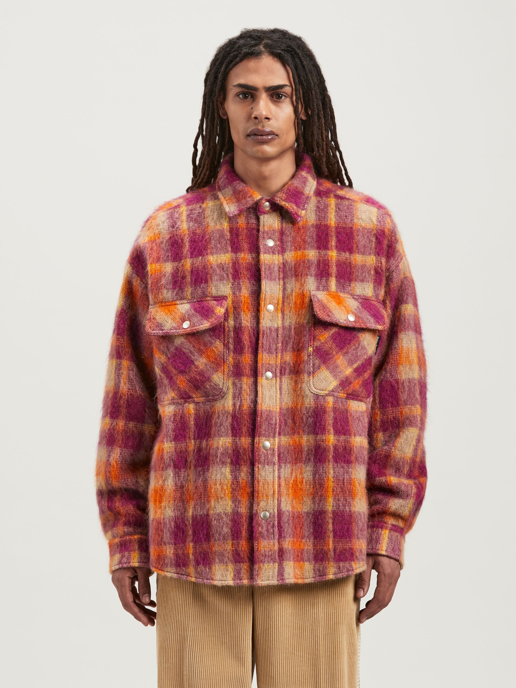 Brushed Wool Check Oveshirt - 3