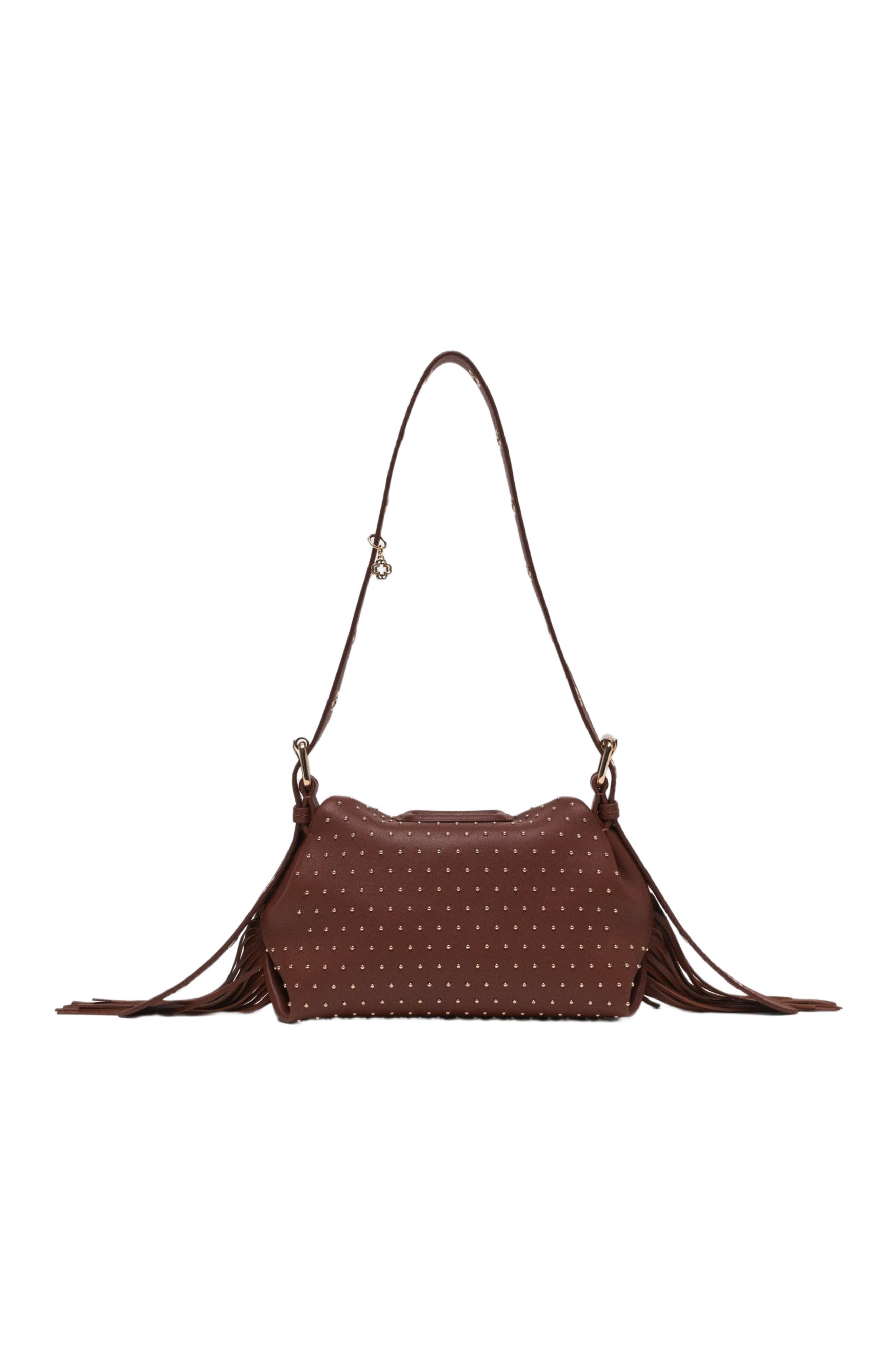 maje Miss M mini leather studded bag in Brown at Nordstrom - 3