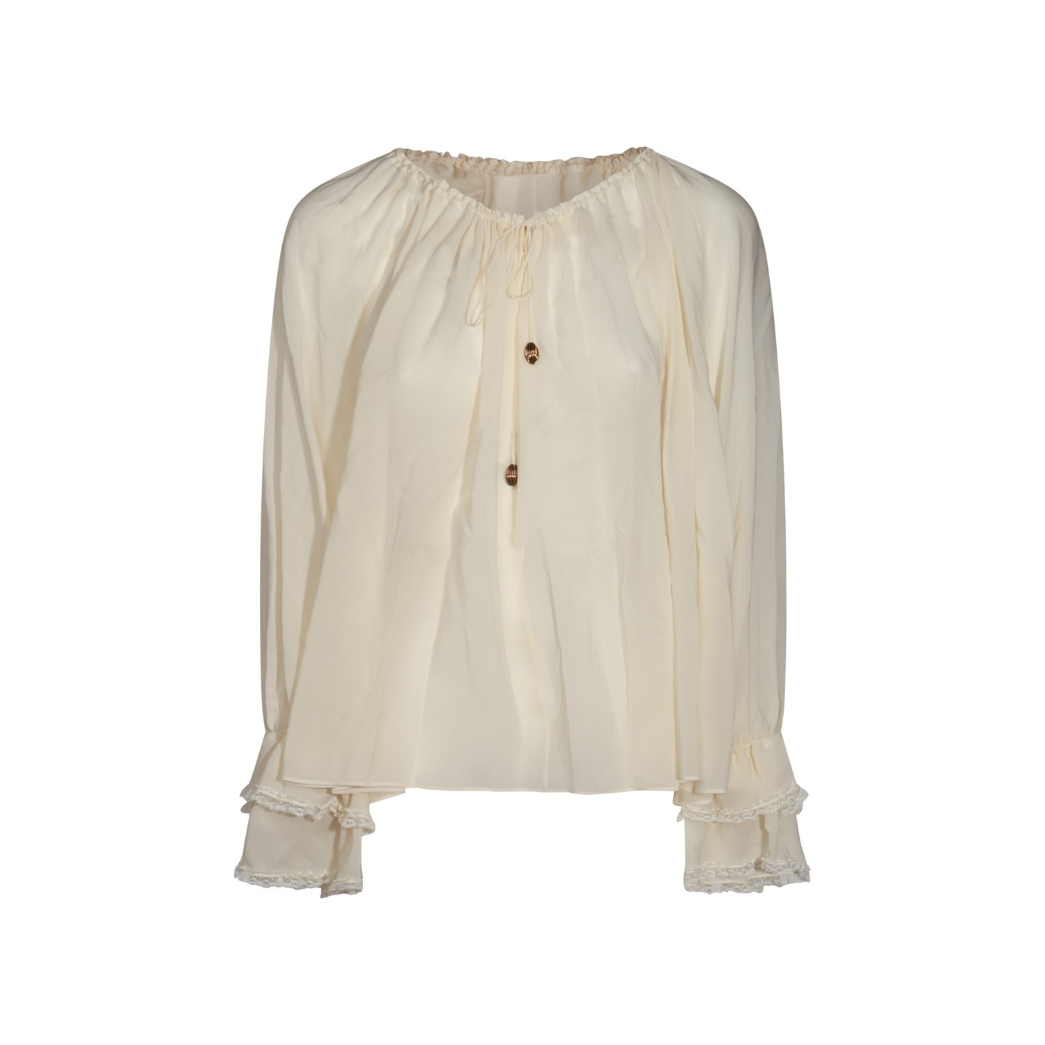 IVORY SILK SHIRT - 1