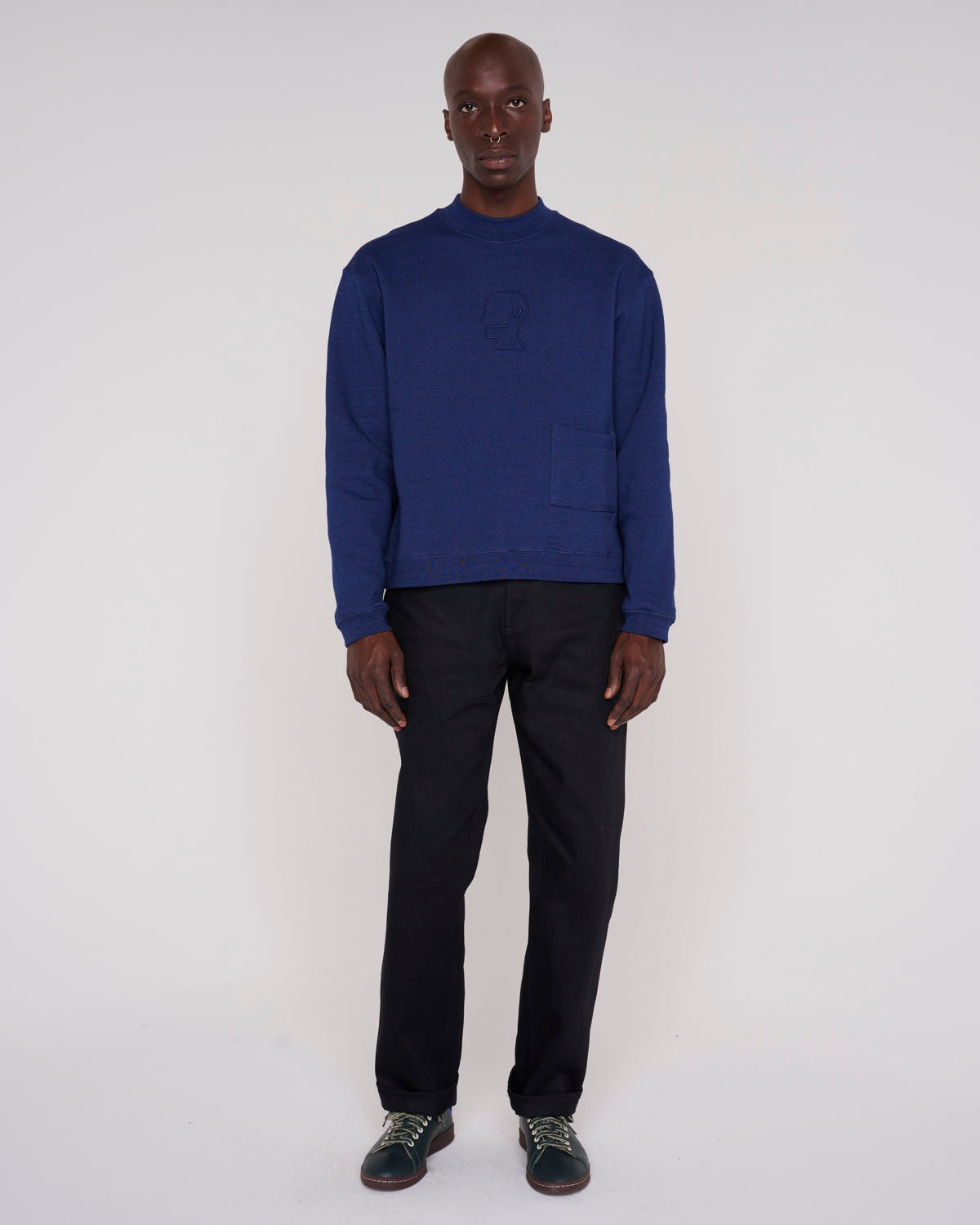 Mockneck Sweatshirt - Indigo - 7