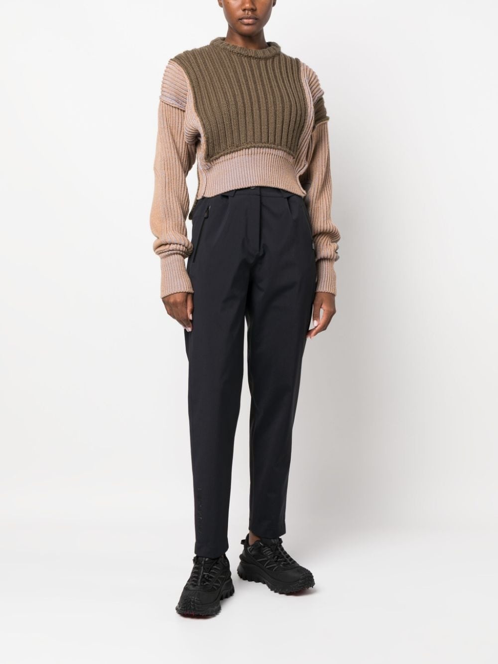 adjustable-waist straight-leg trousers - 2