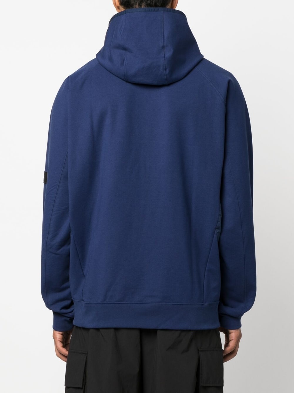 organic cotton-blend short-zip hoodie - 4