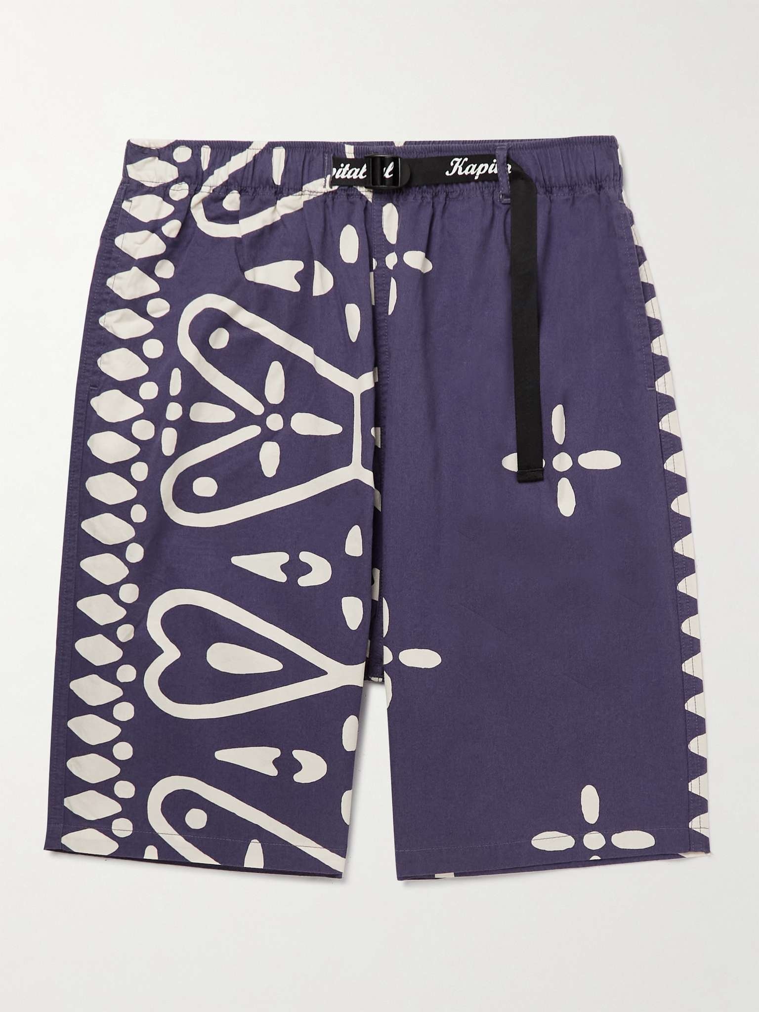 Straight-Leg Printed Combed Cotton-Twill Shorts - 1