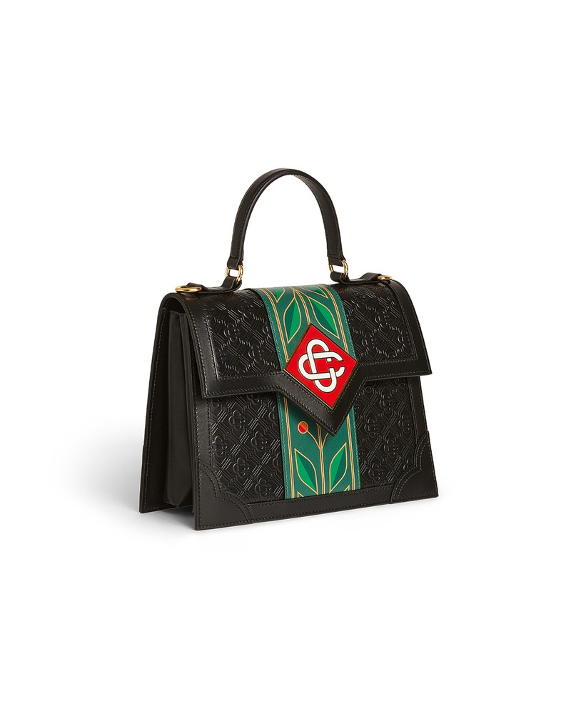 CASABLANCA Black Monogram Jeanne Bag | Casablanca Paris outlook