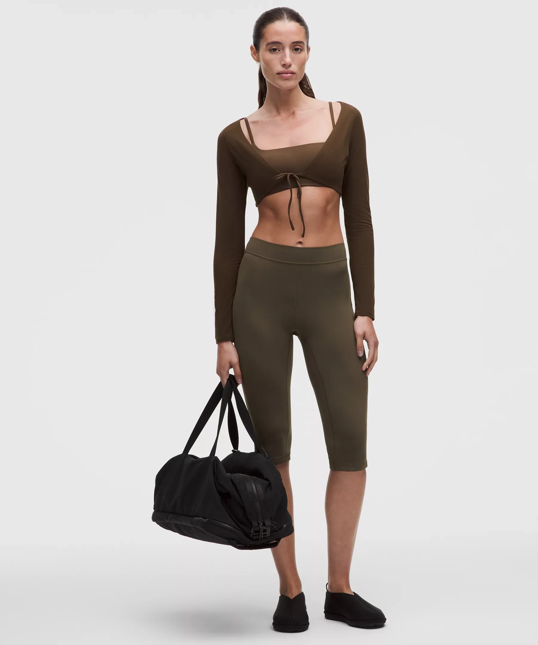 Groove High-Rise Notched-Hem Crop 15" - 1