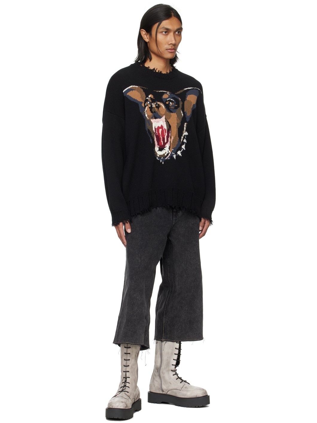 Black Angry Chihuahua Sweater - 4