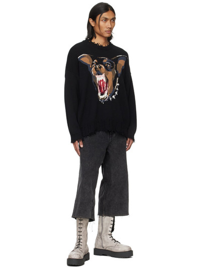 R13 Black Angry Chihuahua Sweater outlook