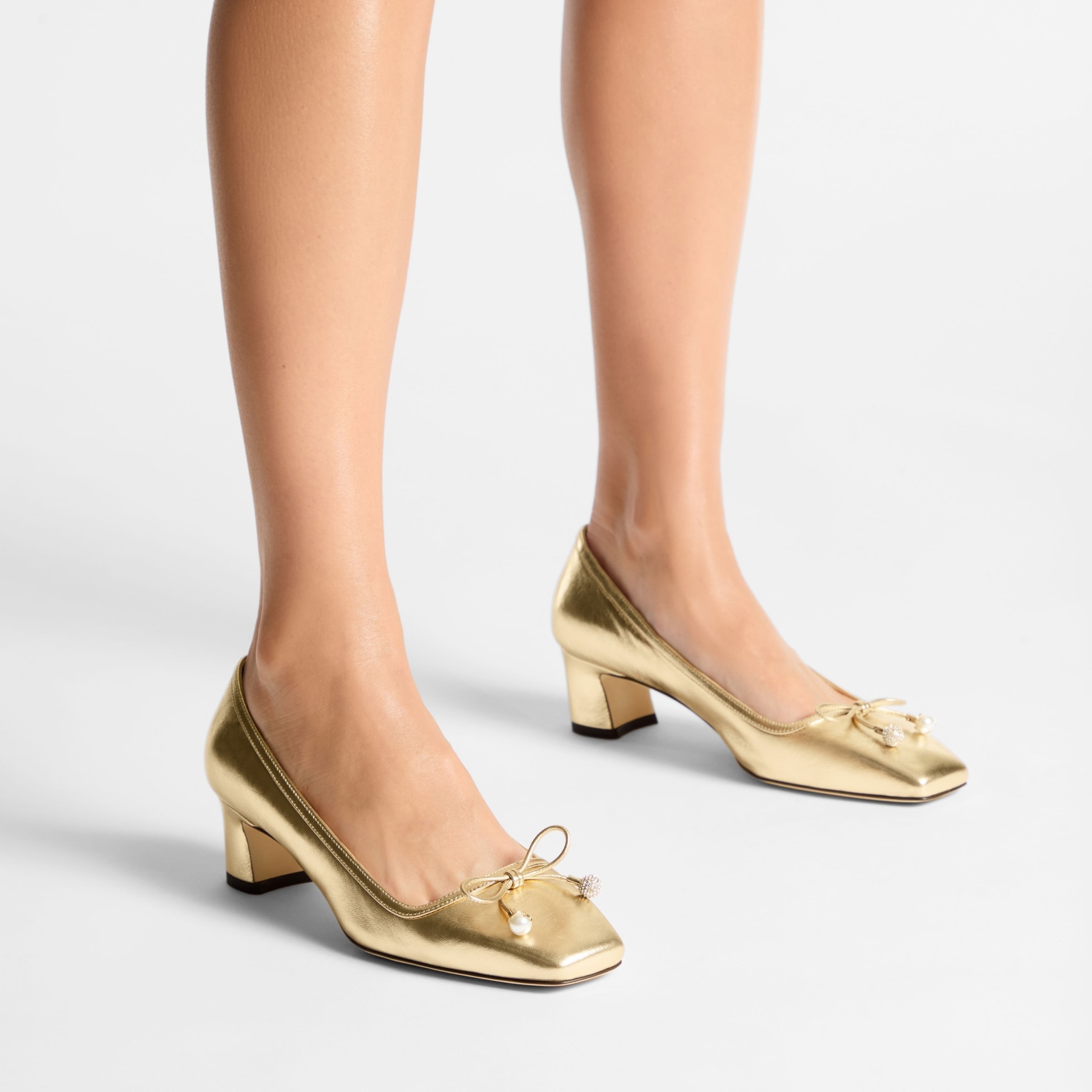 Elme 45
Gold Metallic Nappa Leather Pumps - 2