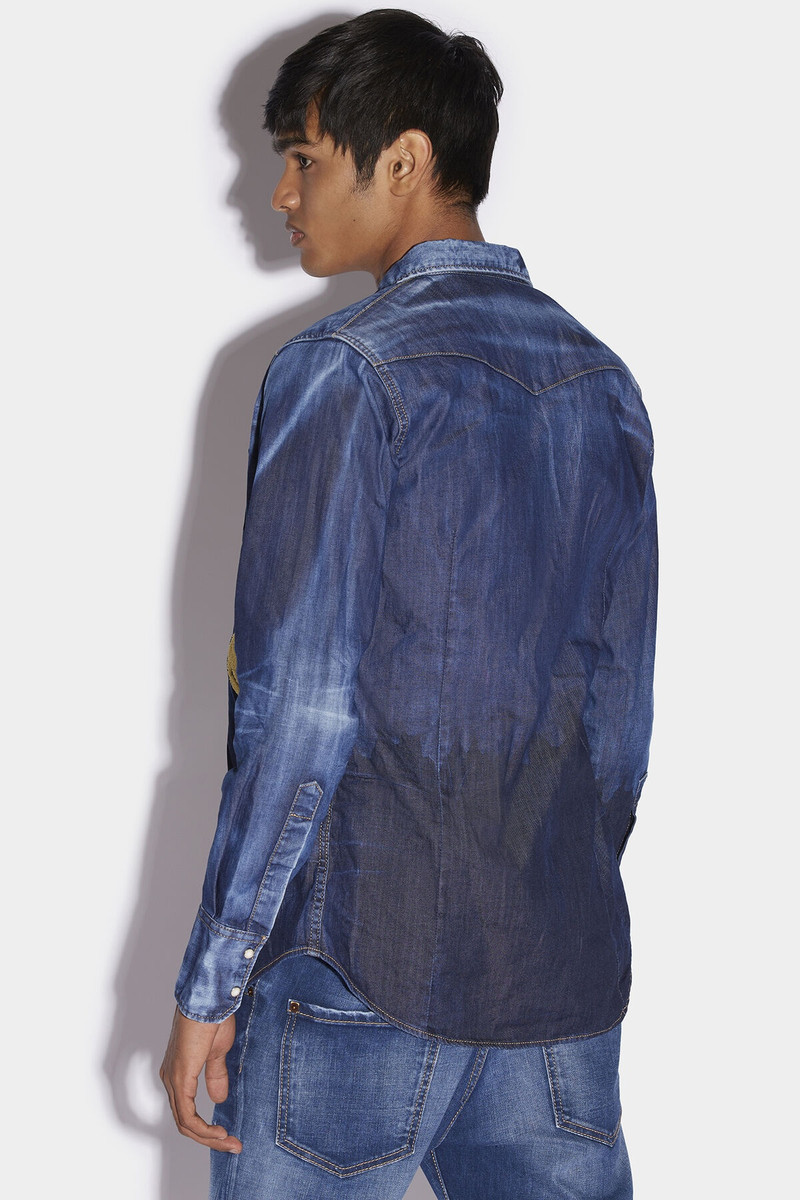 DSQUARED2 SMILEY COTTON WESTERN SHIRT outlook