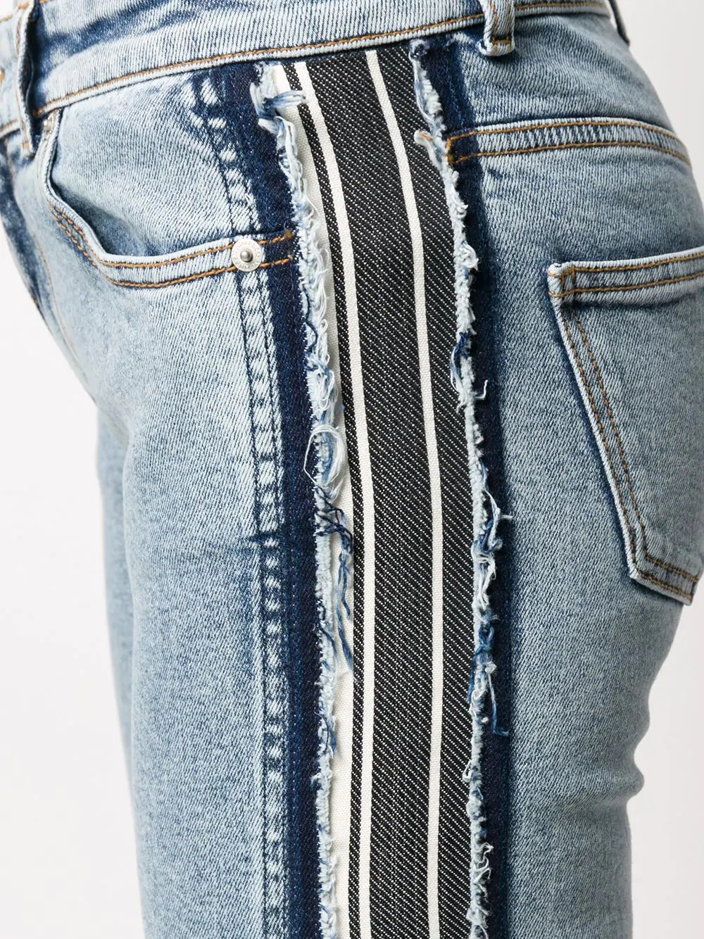 stripe detail skinny jeans - 5