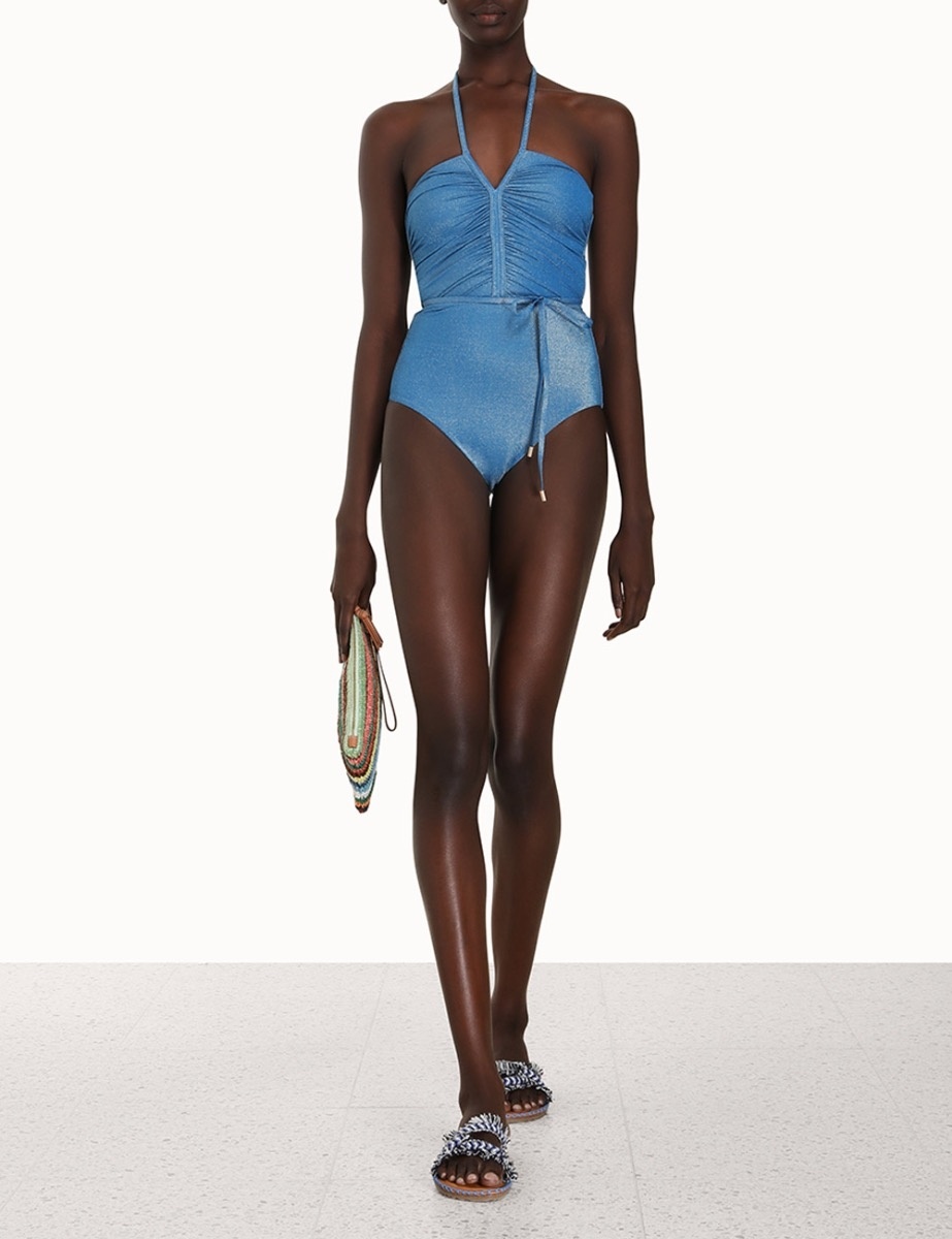 RAIE LUREX RUCHED HALTER 1PC - 2