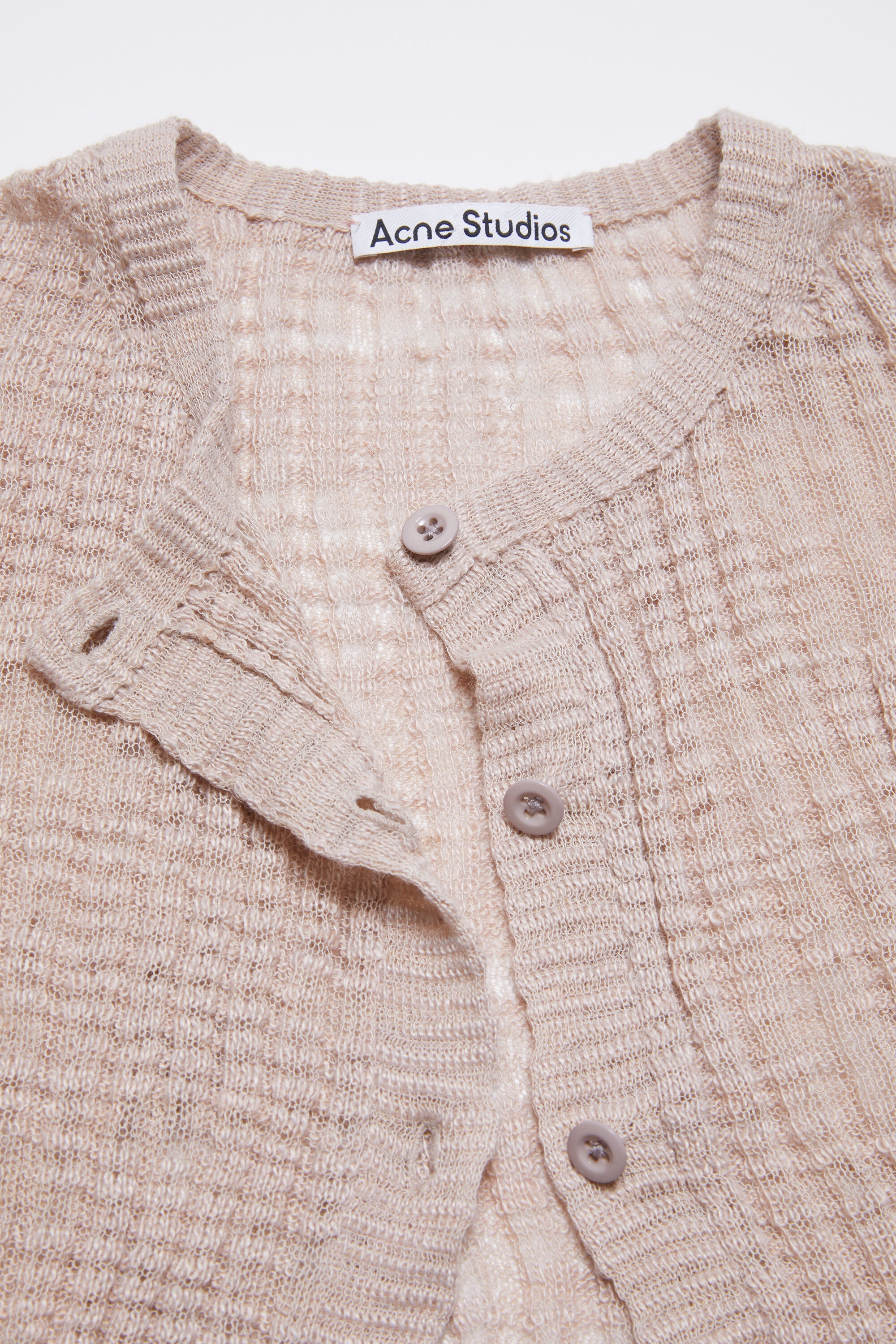 Wide rib cardigan - Dusty pink - 5