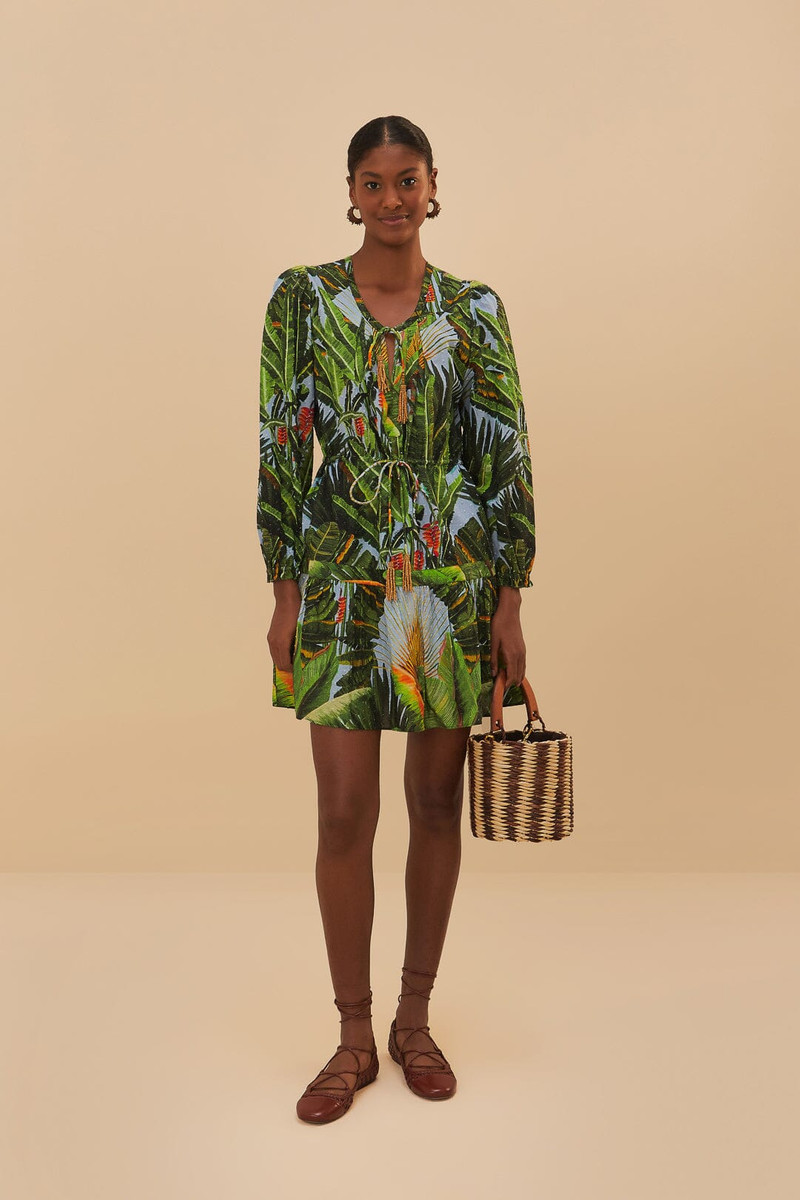 Blue Amazonia Forest Mini Dress 1
