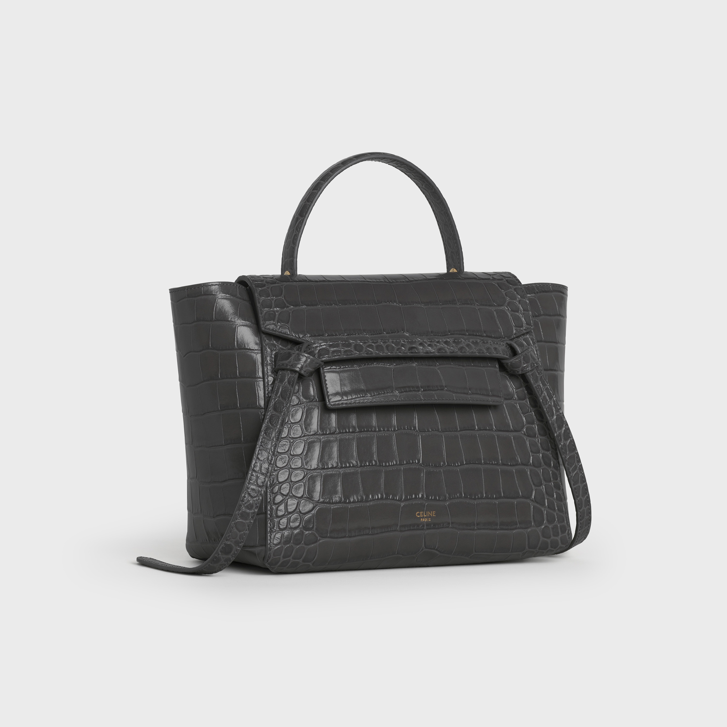 MICRO BELT BAG IN CROCODILE EMBOSSED CALFSKIN - 2