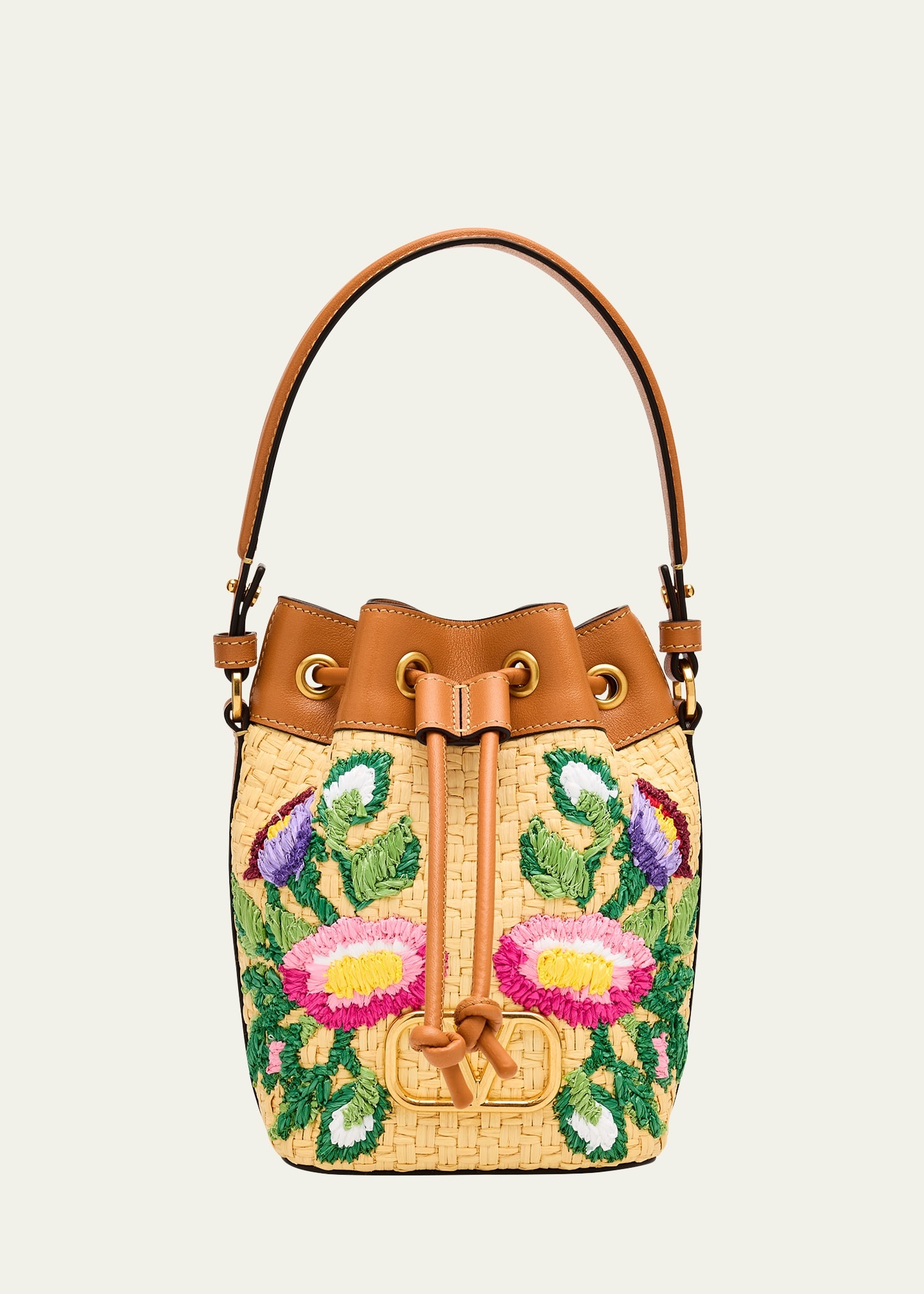 VLOGO Signature Mini Drawstring Flower Bucket Bag - 1