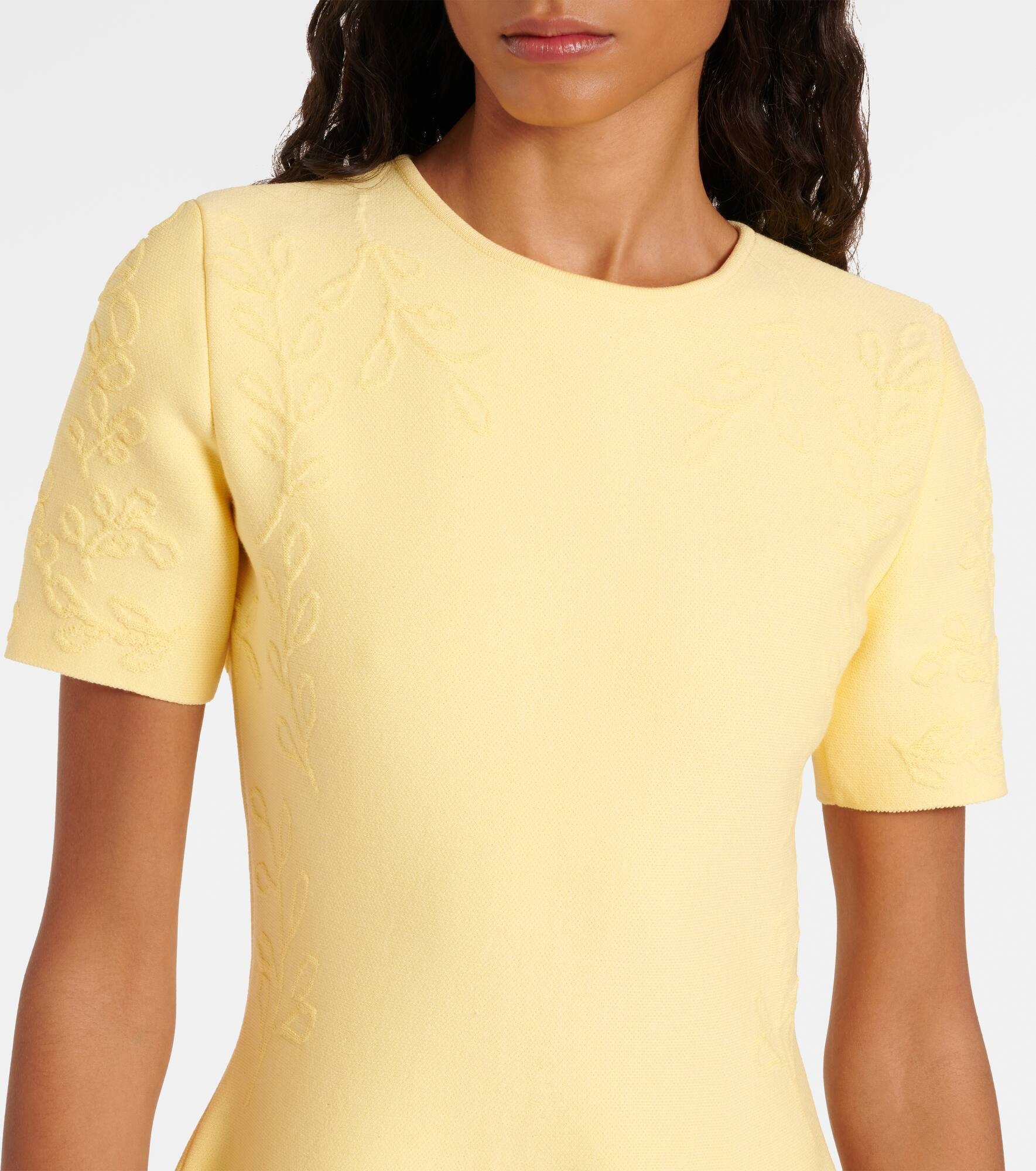 Eyelet jacquard minidress - 4