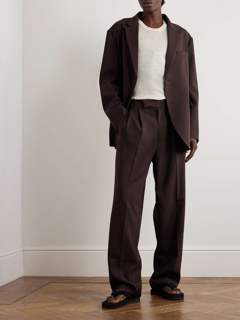 The Frankie Shop Beo Wide-Leg Pleated Woven Suit Trousers outlook