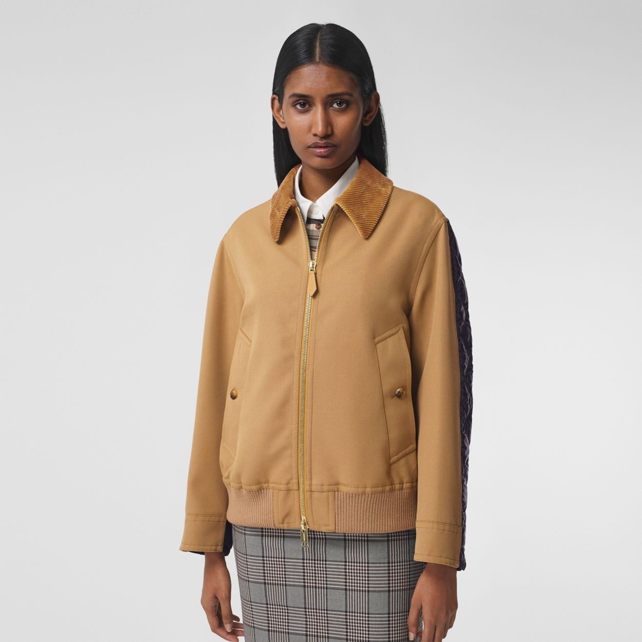 Technical Wool Reconstructed Harrington Jacket - 6