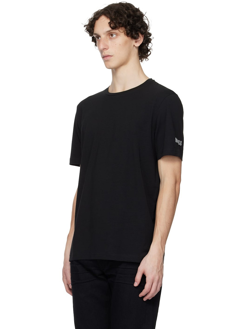 BOSS Two-Pack Black & White Printed-Logo T-shirts outlook