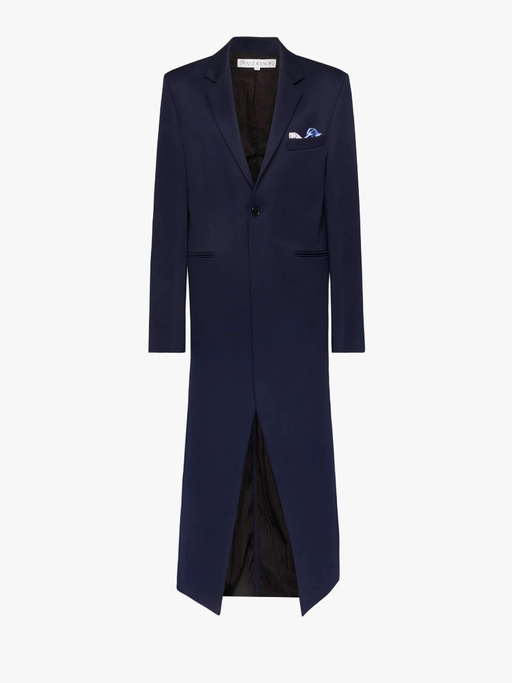 LONG COAT WITH SATIN HANDKERCHIEF - 1