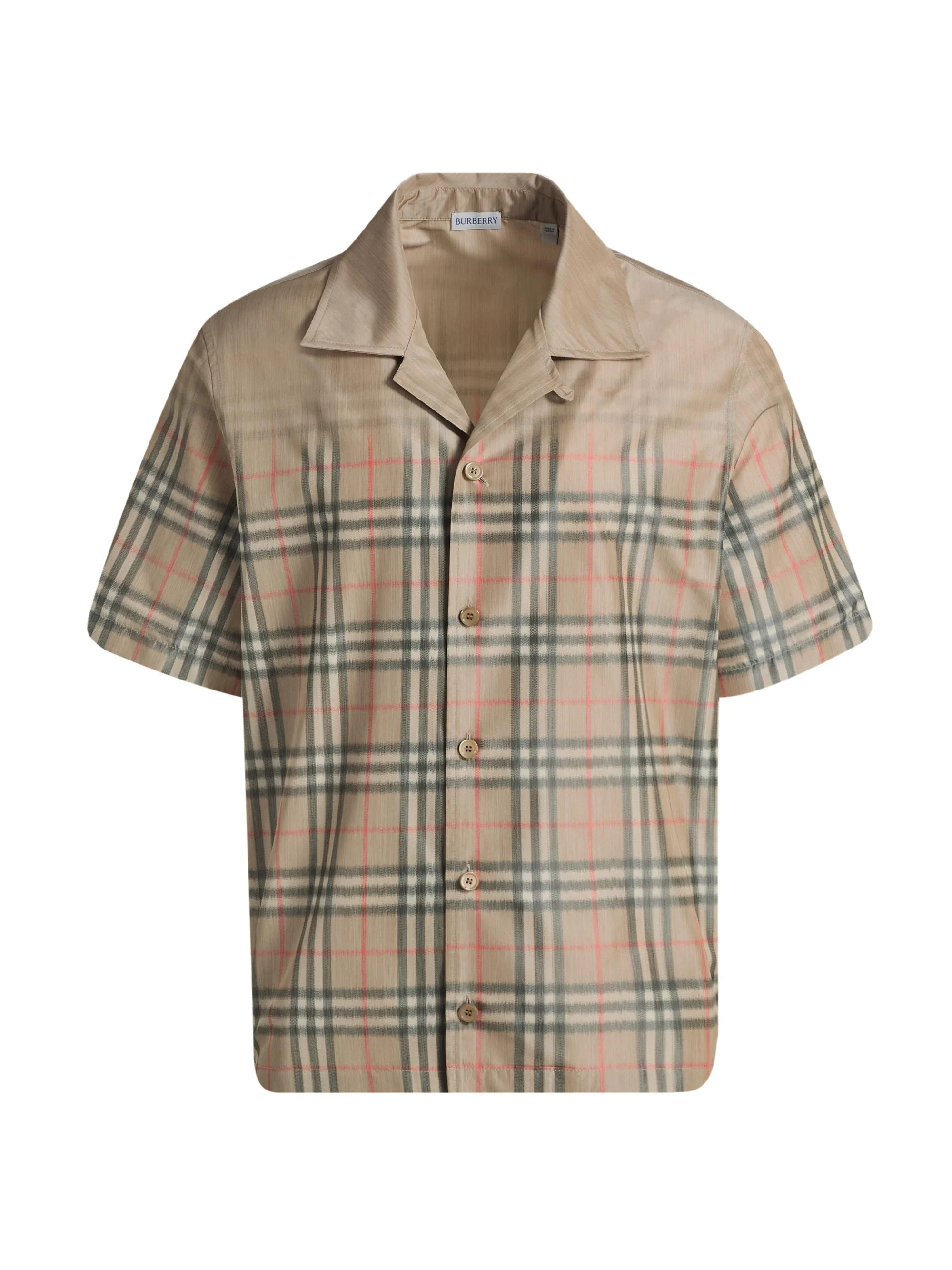 Men's Hugh Faded Check Camp Shirt - Sand Ip Check - 1